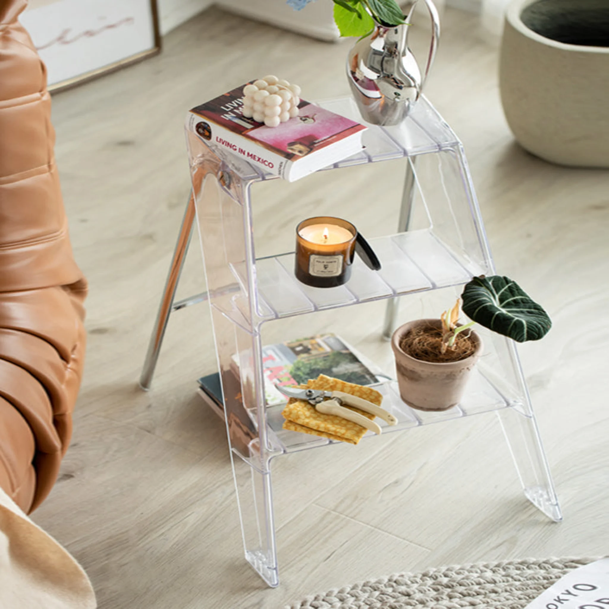 MODE Alberto Meda Fording Side Table Replica, Transparent