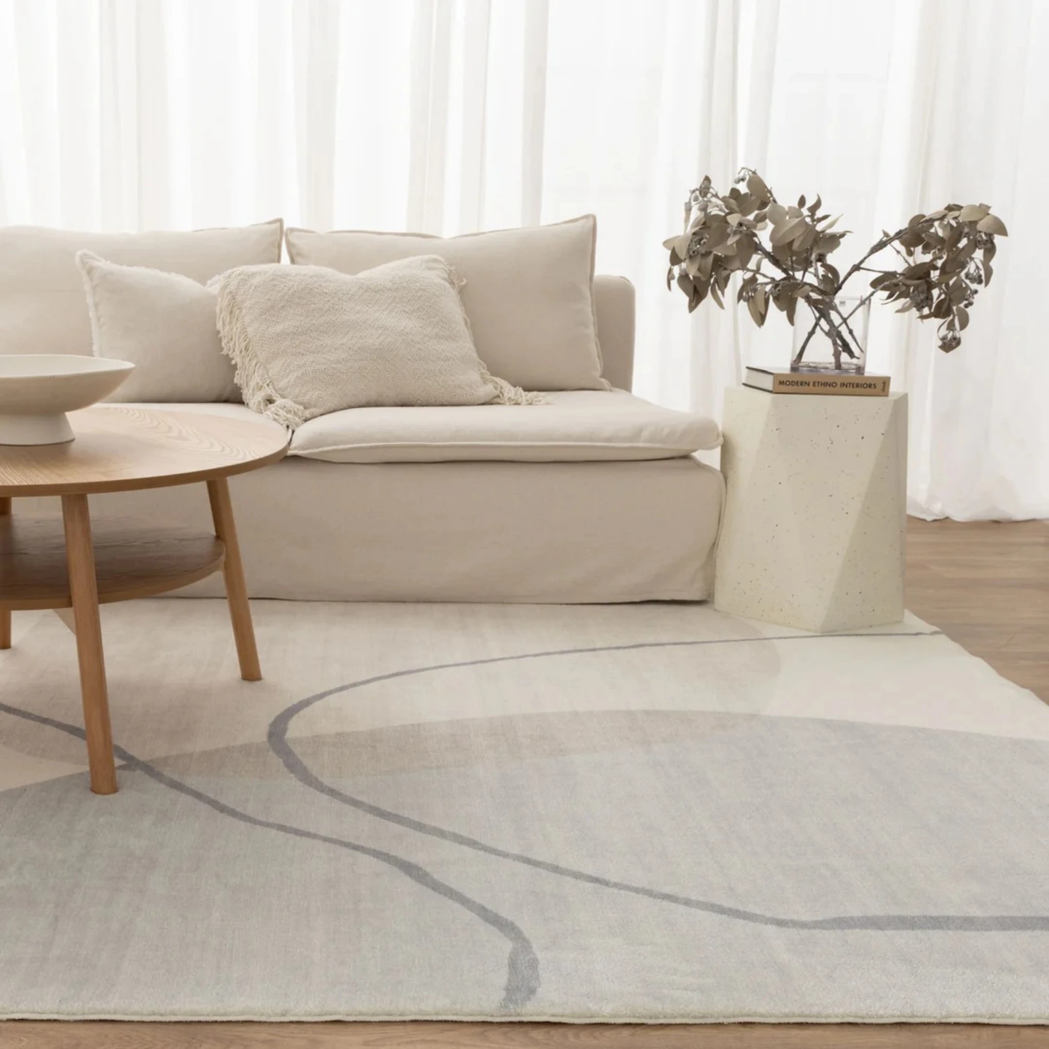 DreamWeaver Oasis Machine Washable Rug, Watercolour Multi, 200x290cm