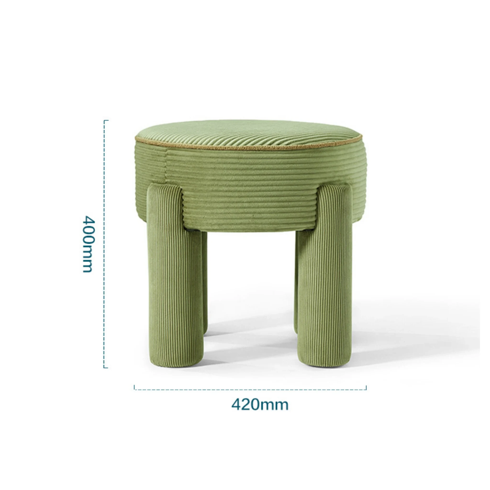 Linspire Tassel Corduroy Stool, Green