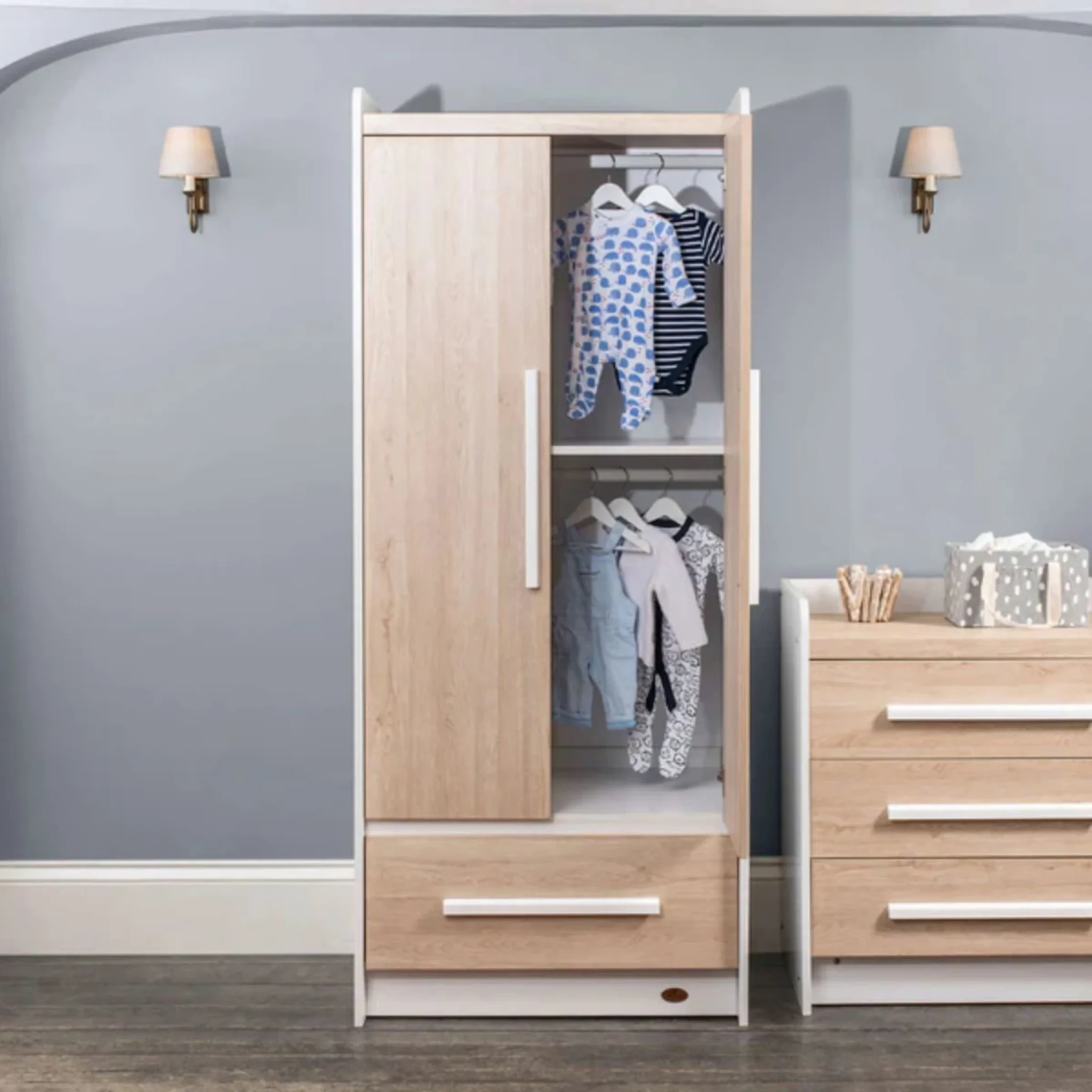 Boori Neat Kids 2 Door Wardrobe, Barley