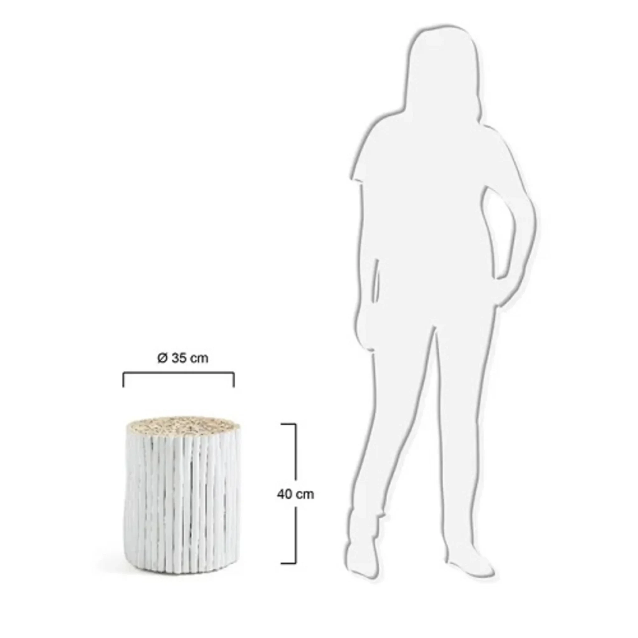Kave Home Filippo Side Table, White