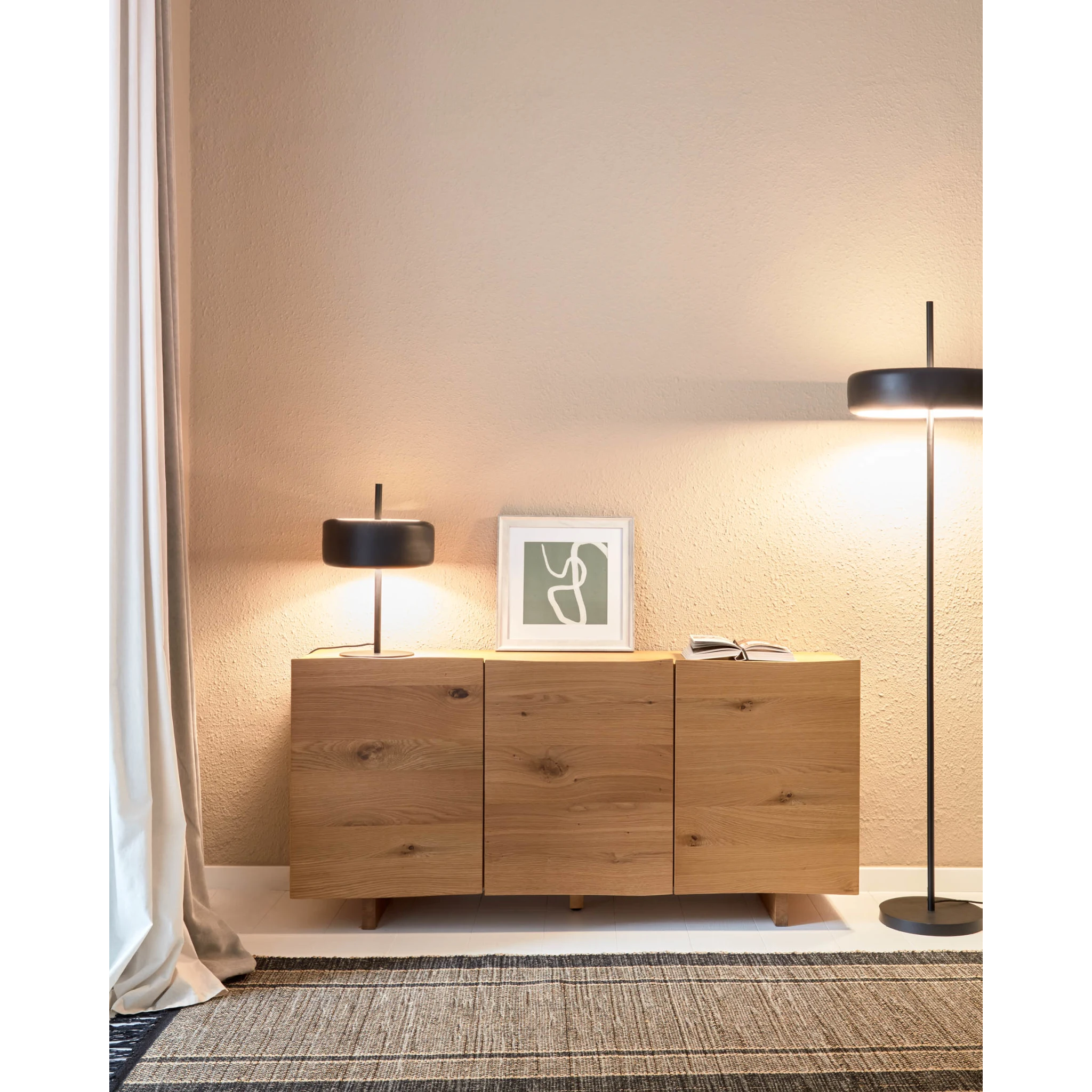 Kave Home Francisca Table Lamp with Glass Shade