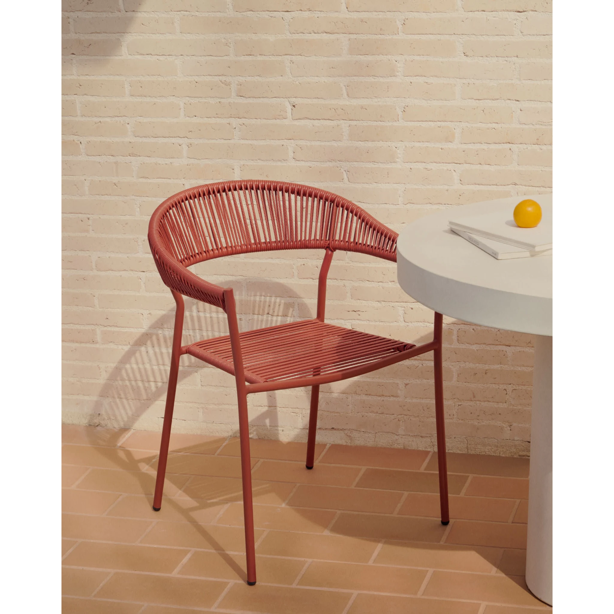 Kave Home Futadera Dining Chair, Terracotta, Set of 4