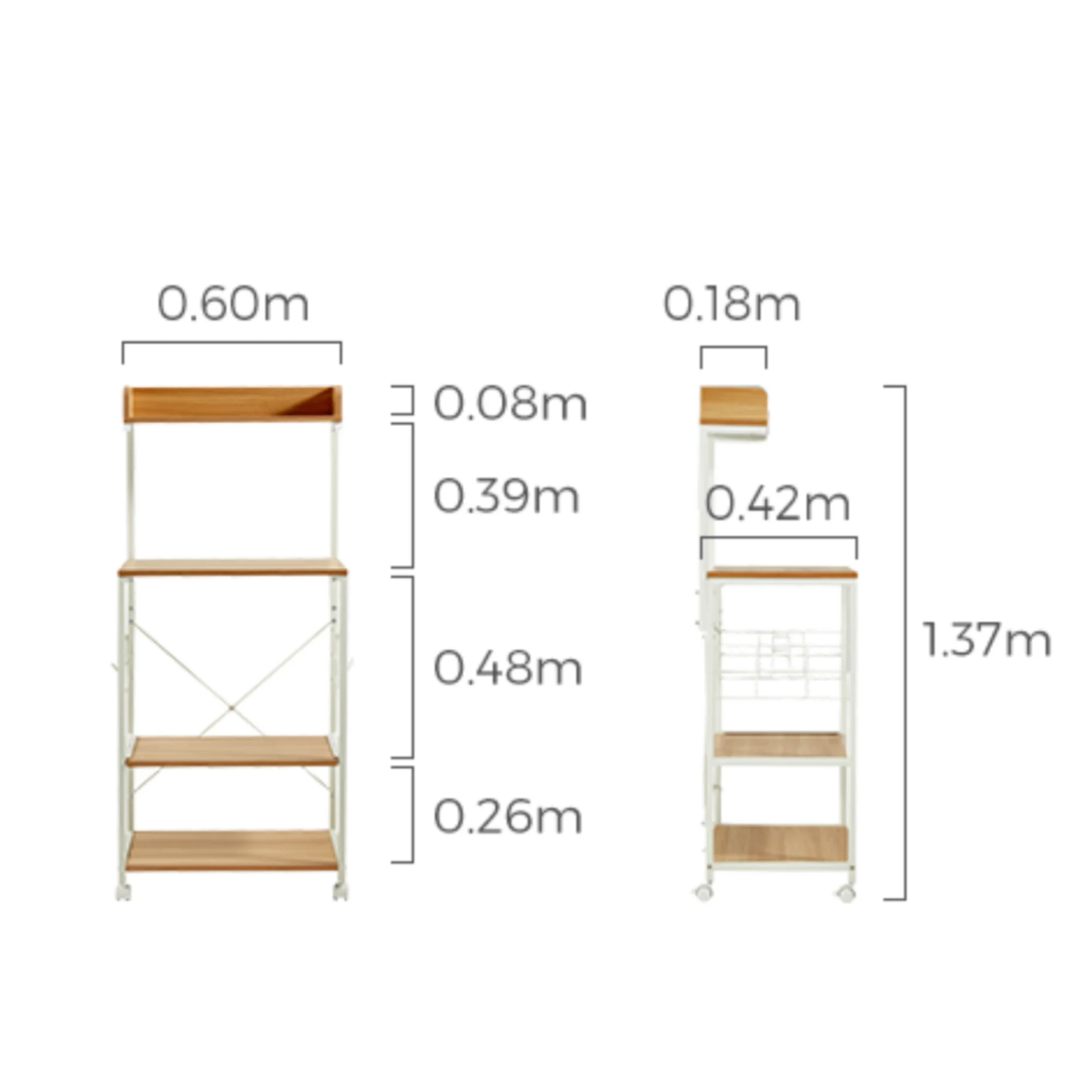 Linspire Delta Movable Kitchen Storage Rack