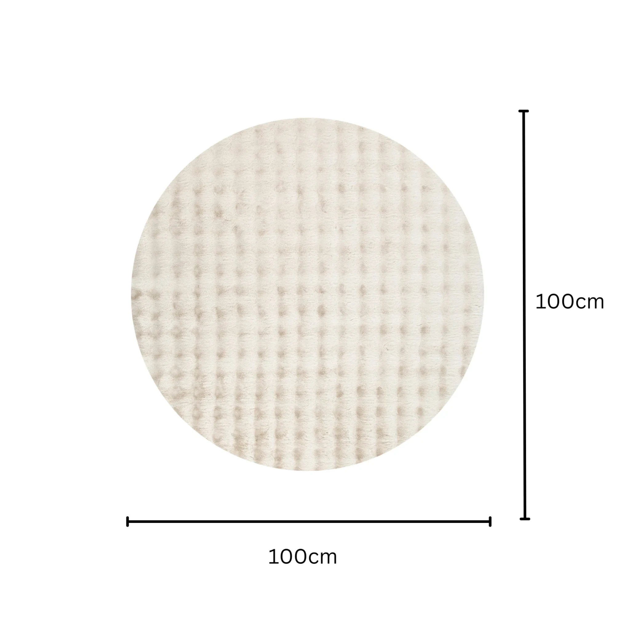 DreamWeaver Essence Machine Washable Rug, Beige, 100x100cm