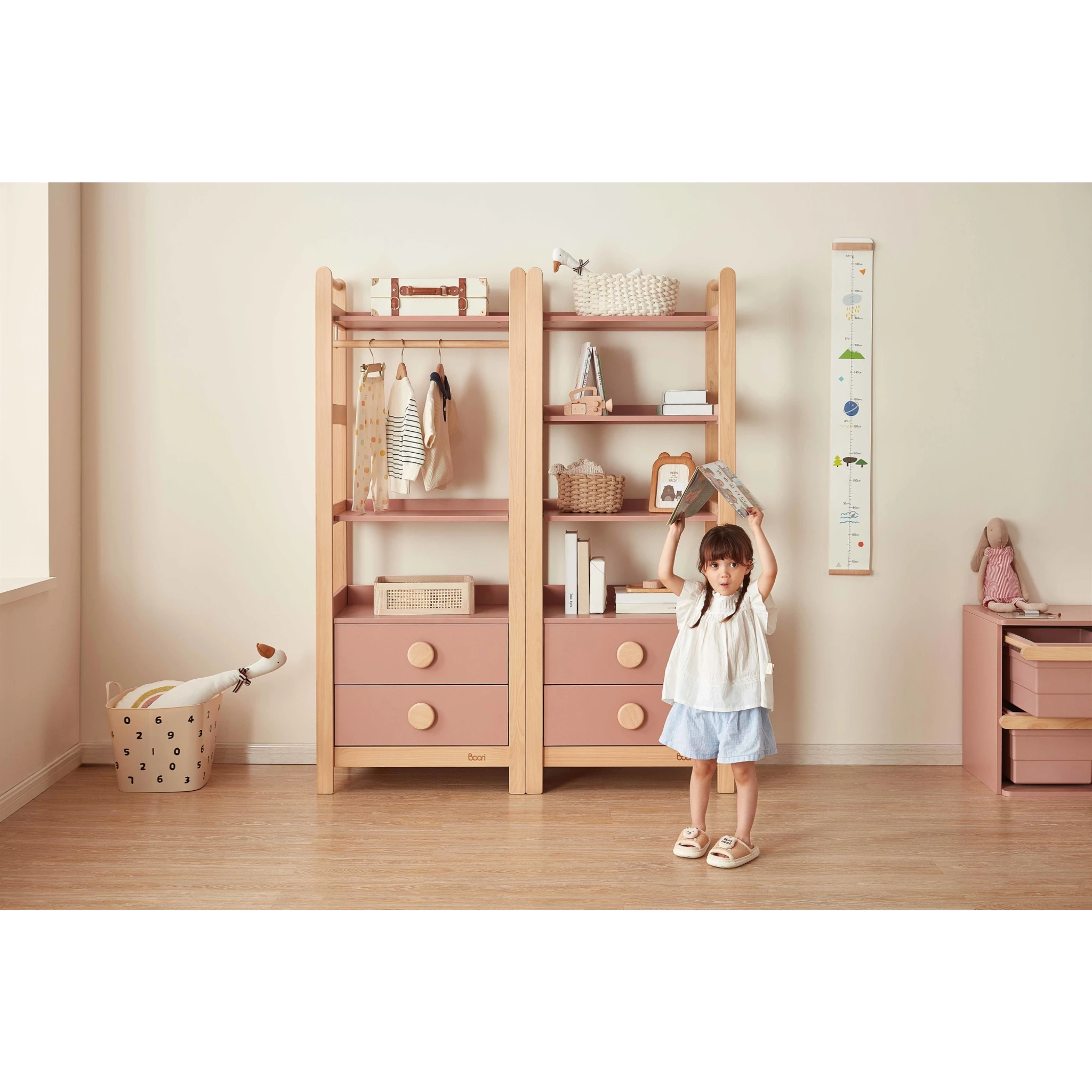 Boori Tidy Kids Storage Bookcase, Cherry