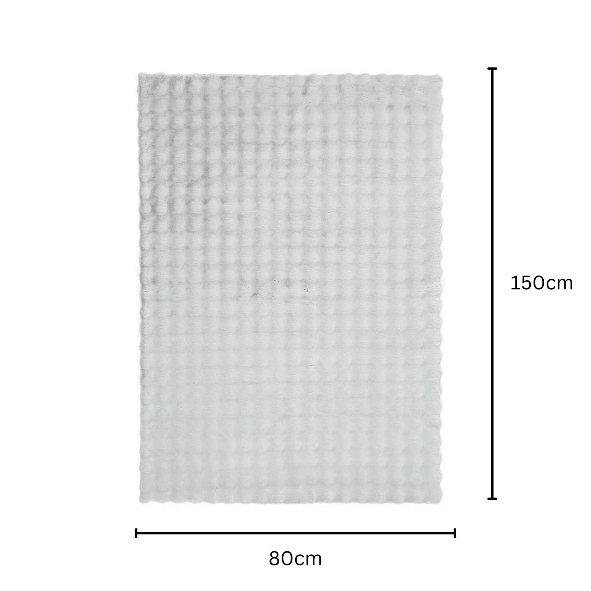 DreamWeaver Essence Machine Washable Rug, Silver, 80x150cm