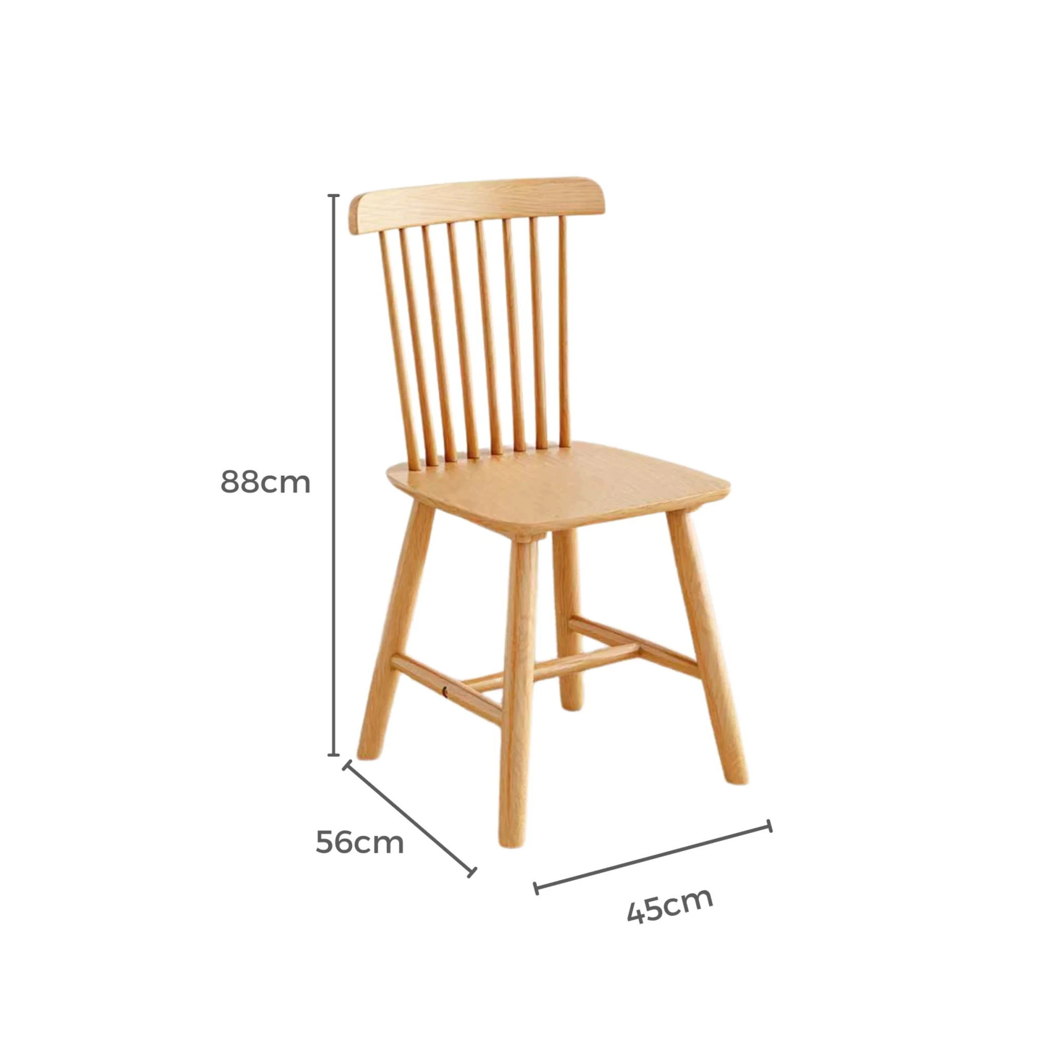 MODE Ton Ironica Dining Chair Replica, Natural Wood, Set of 2
