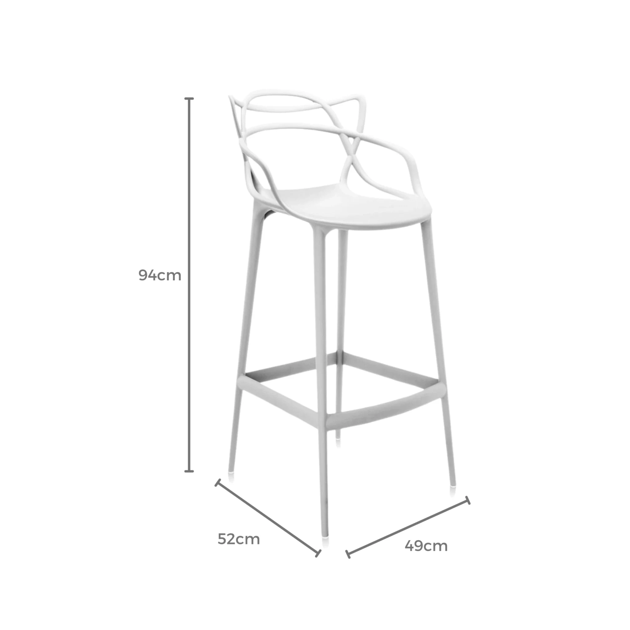 MODE Velo Stackable Stool Replica, White
