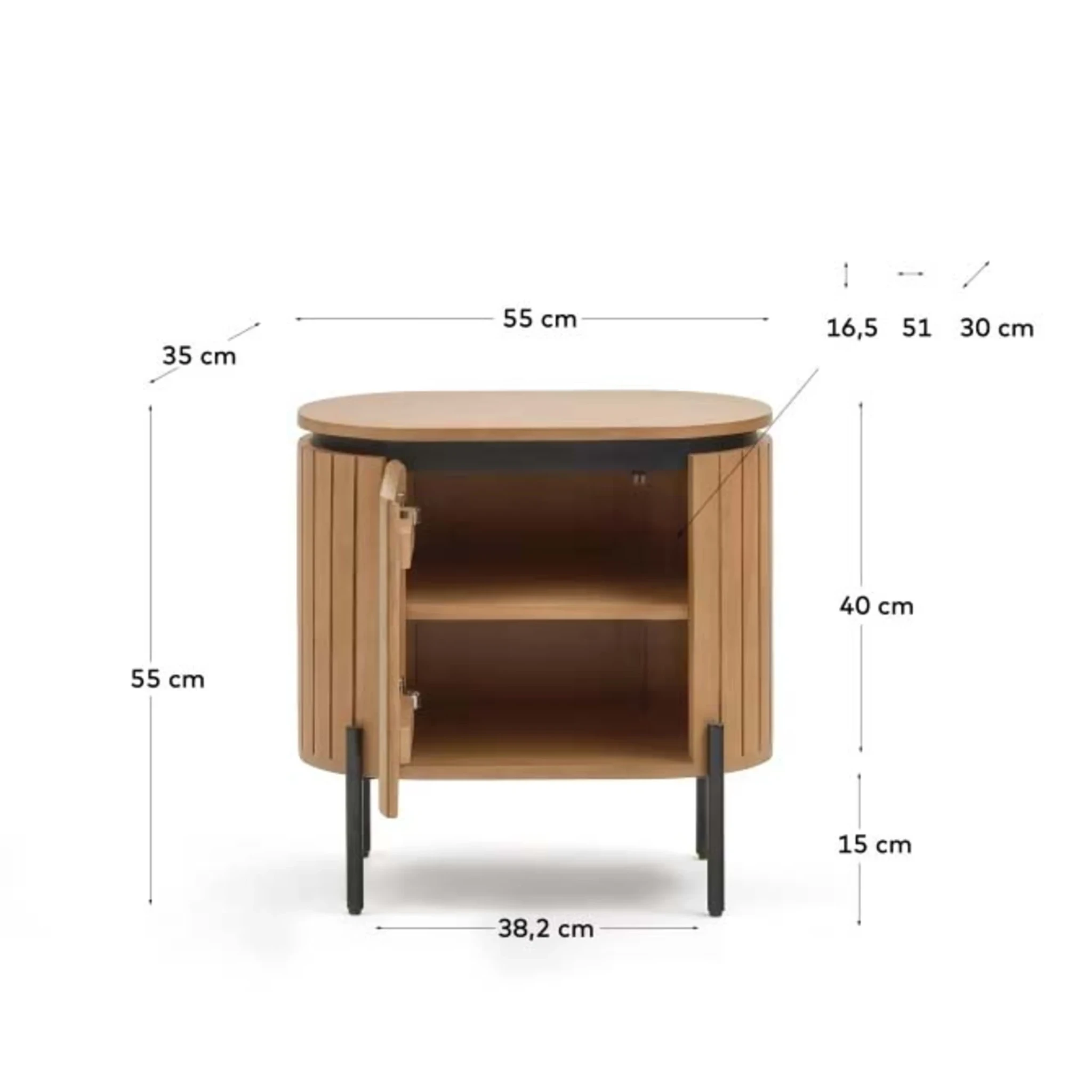 Kave Home Licia 1 Door Bedside Table