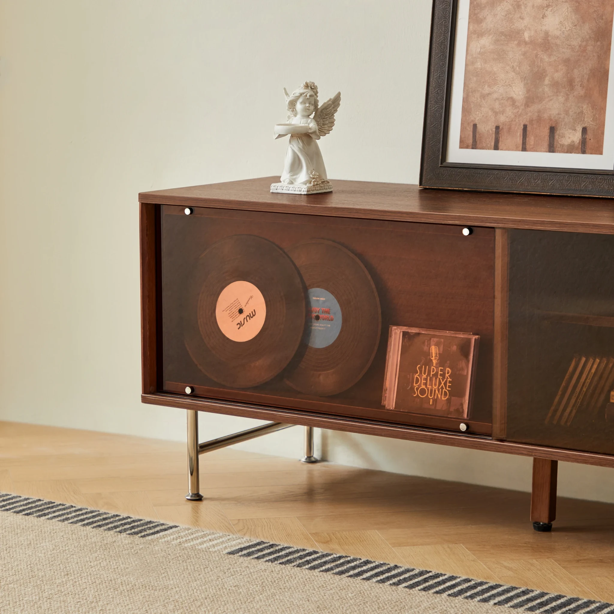 Linspire Ursula Entertainment Unit with Sliding Glass Doors, 200cm