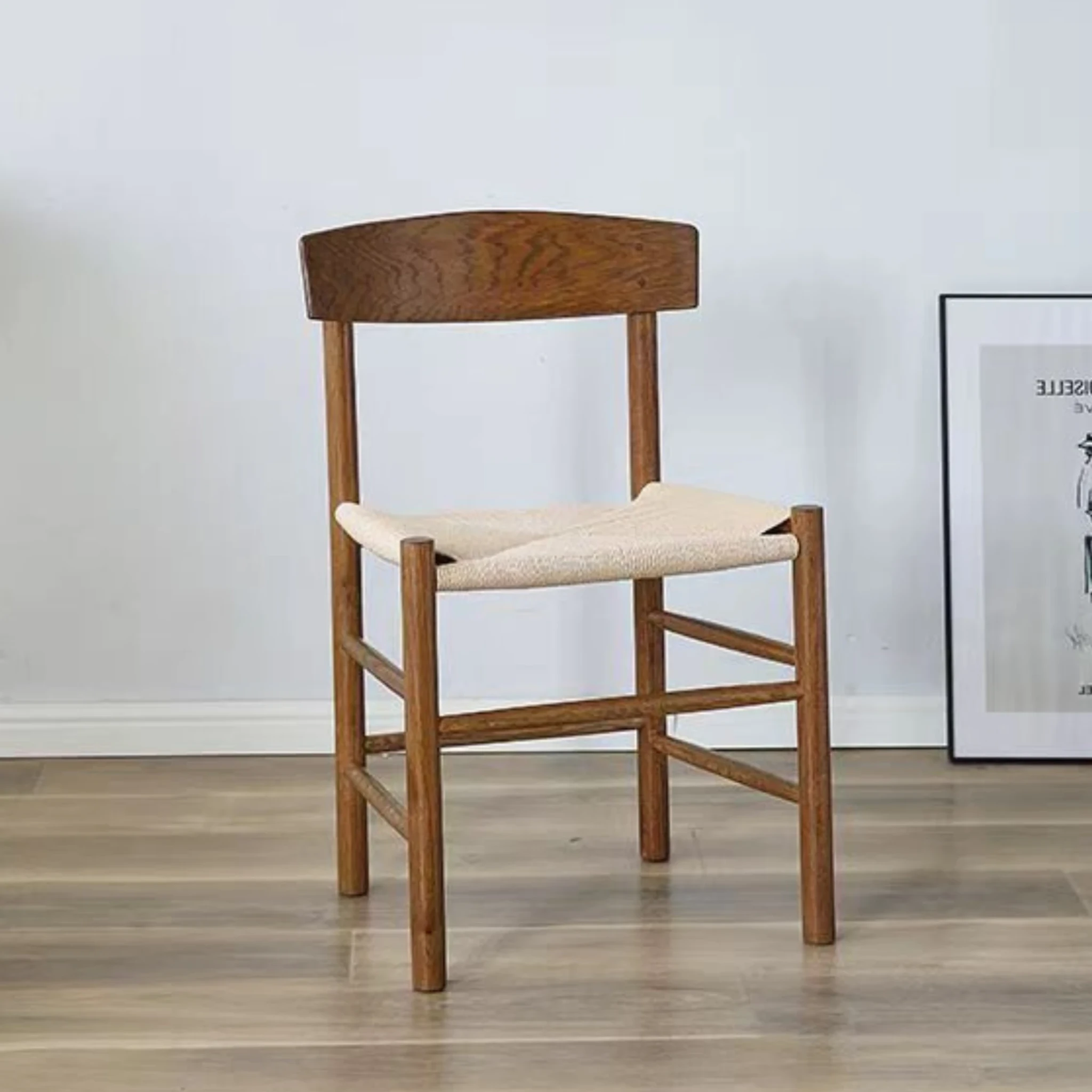 MODE Borge Mogensen Shaker Chair J39 Replica, Dark Wood, Set of 2