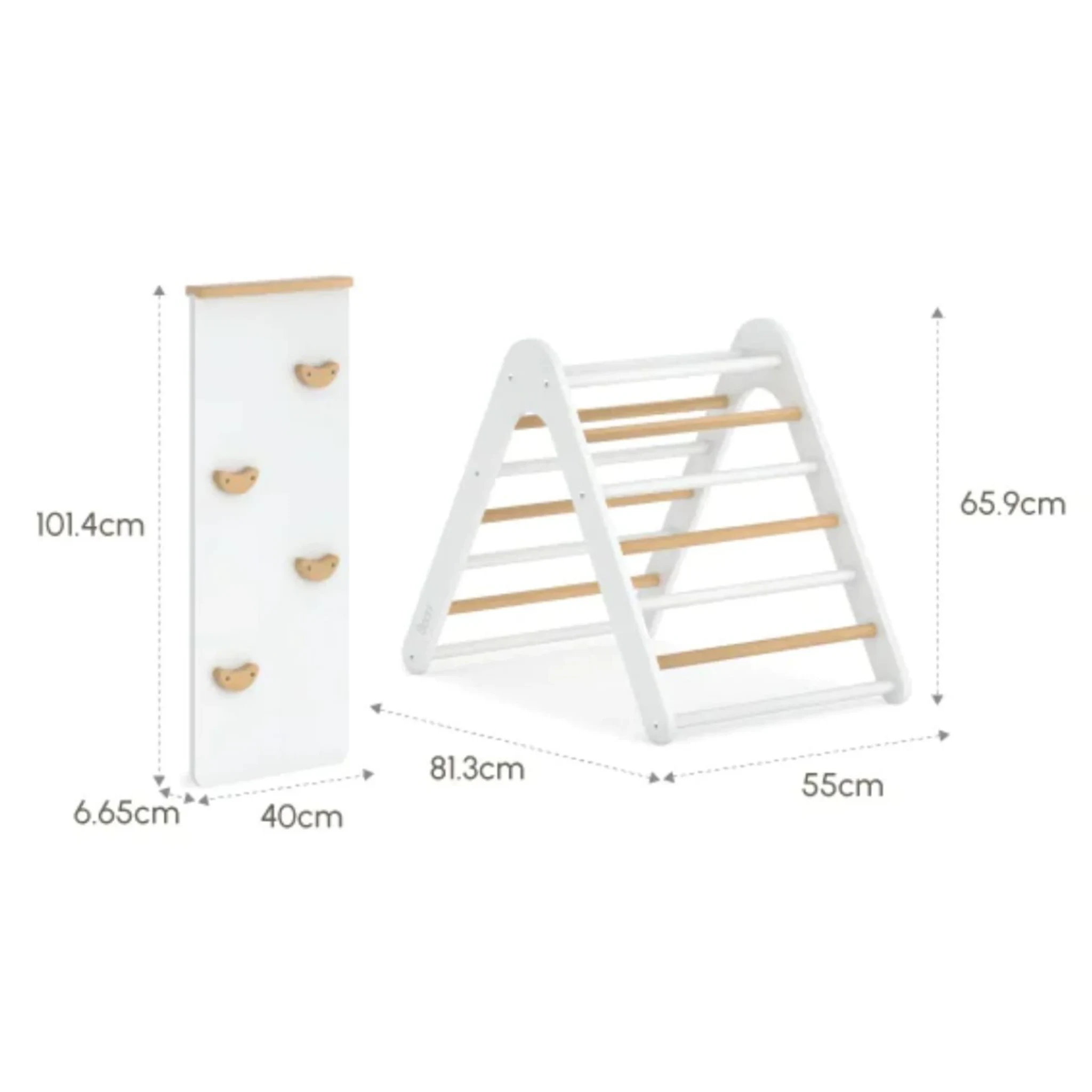 Boori Tidy Kids Climbing Triangle & Ramp 2 Piece Set, Barley