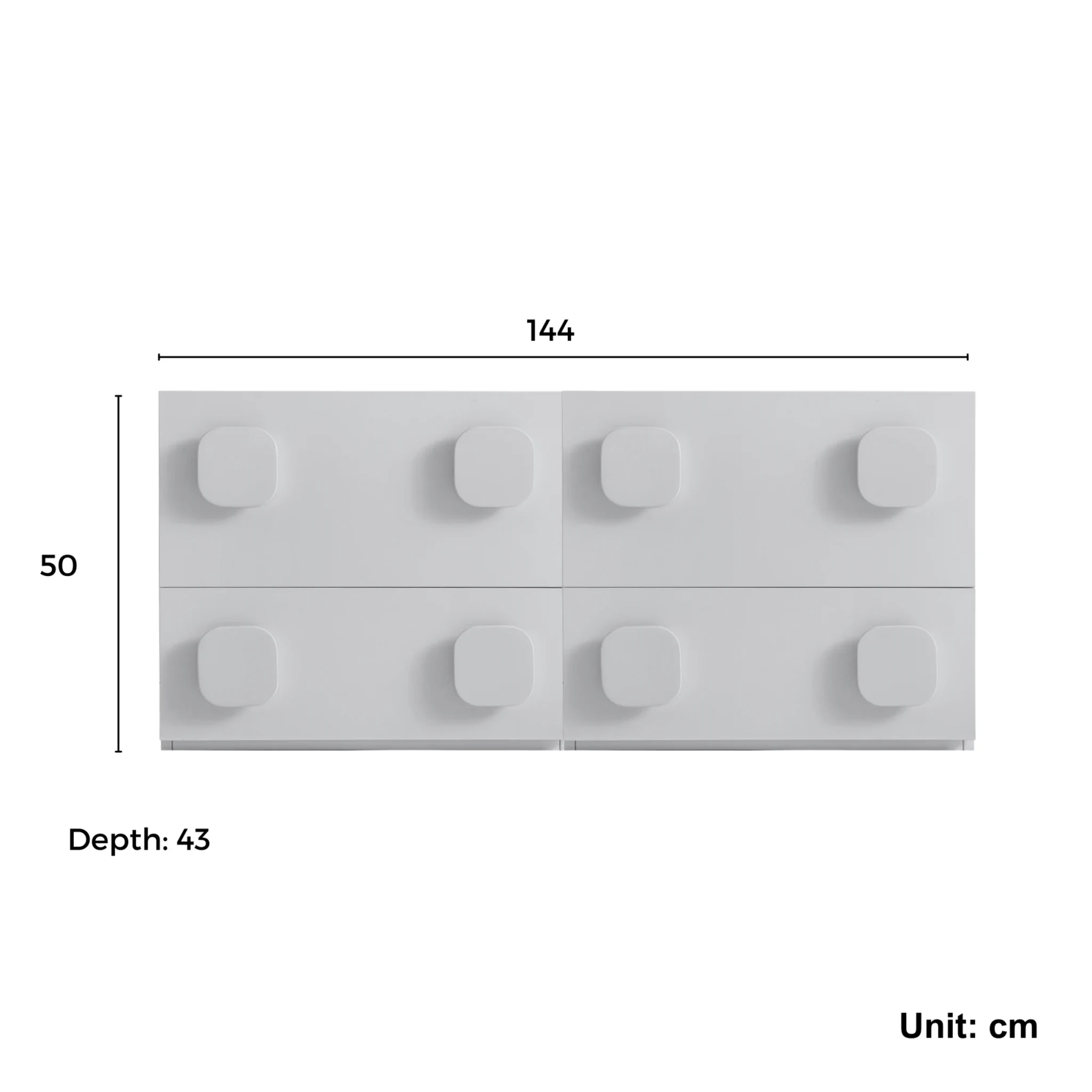 Linspire Mosaic Set of 2 Modular Storage Cabinets, Off-White