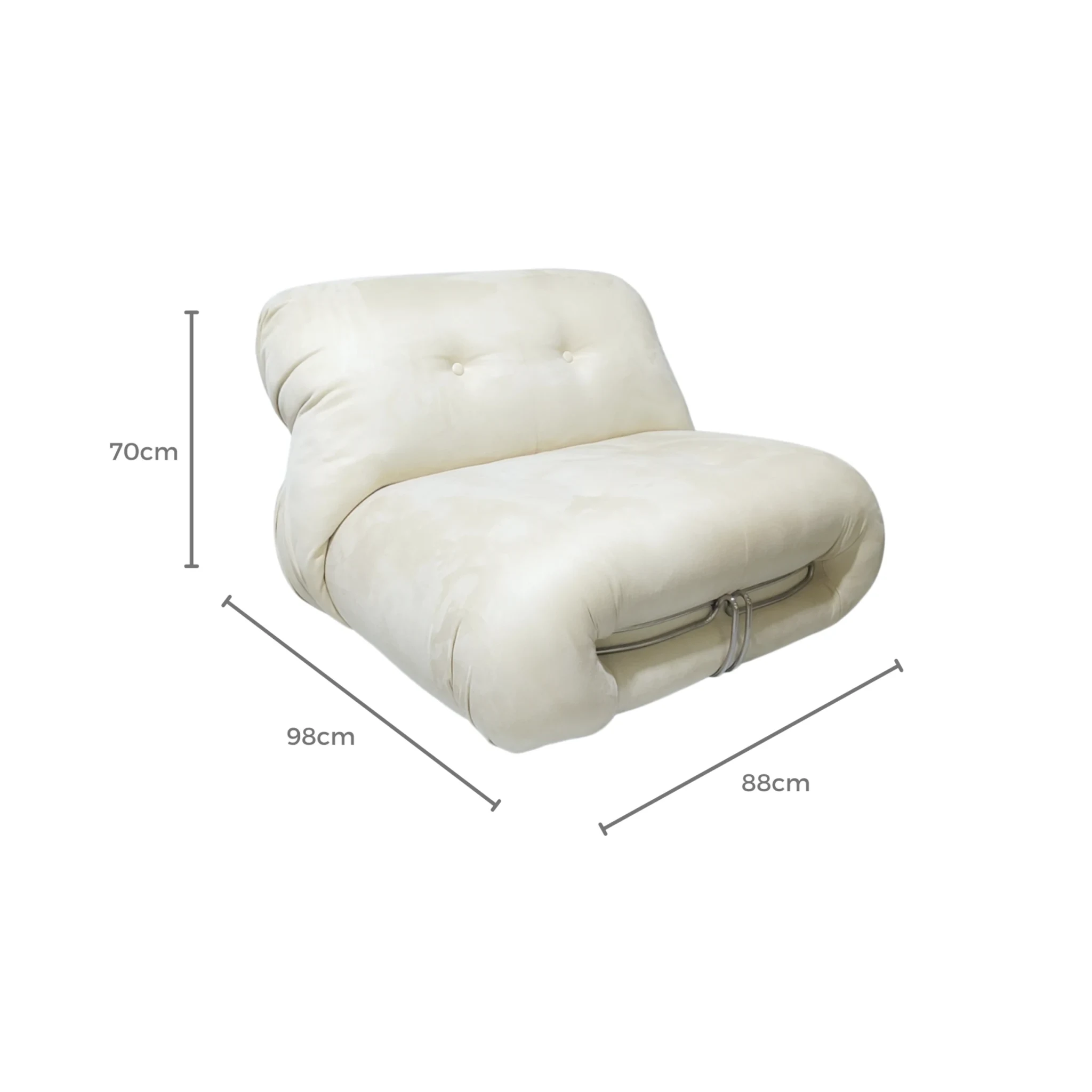 MODE Tobia Scarpa Soriana Lounge Chair Replica, 1-Seater, White