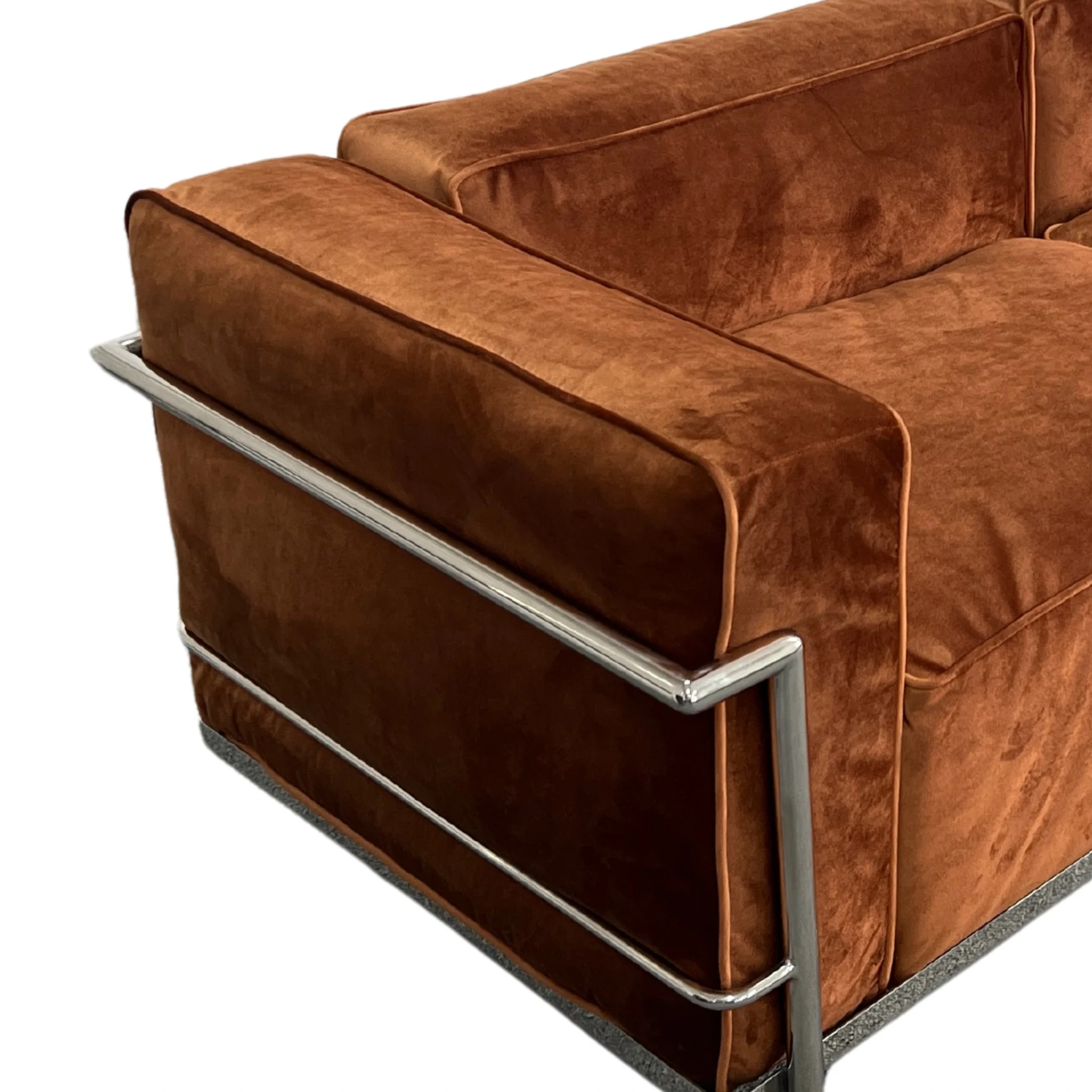 MODE Le Corbusier LC3 Sofa Replica, 3-Seater, Brown