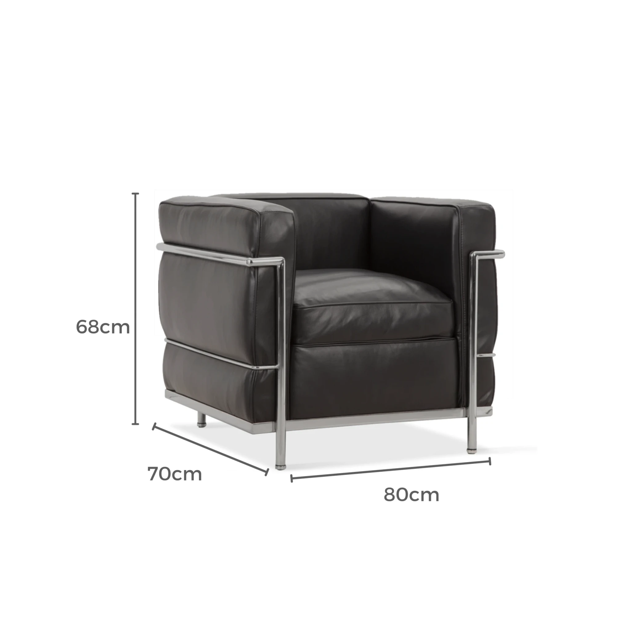 MODE Le Corbusier LC2 Sofa Replica, 1-Seater