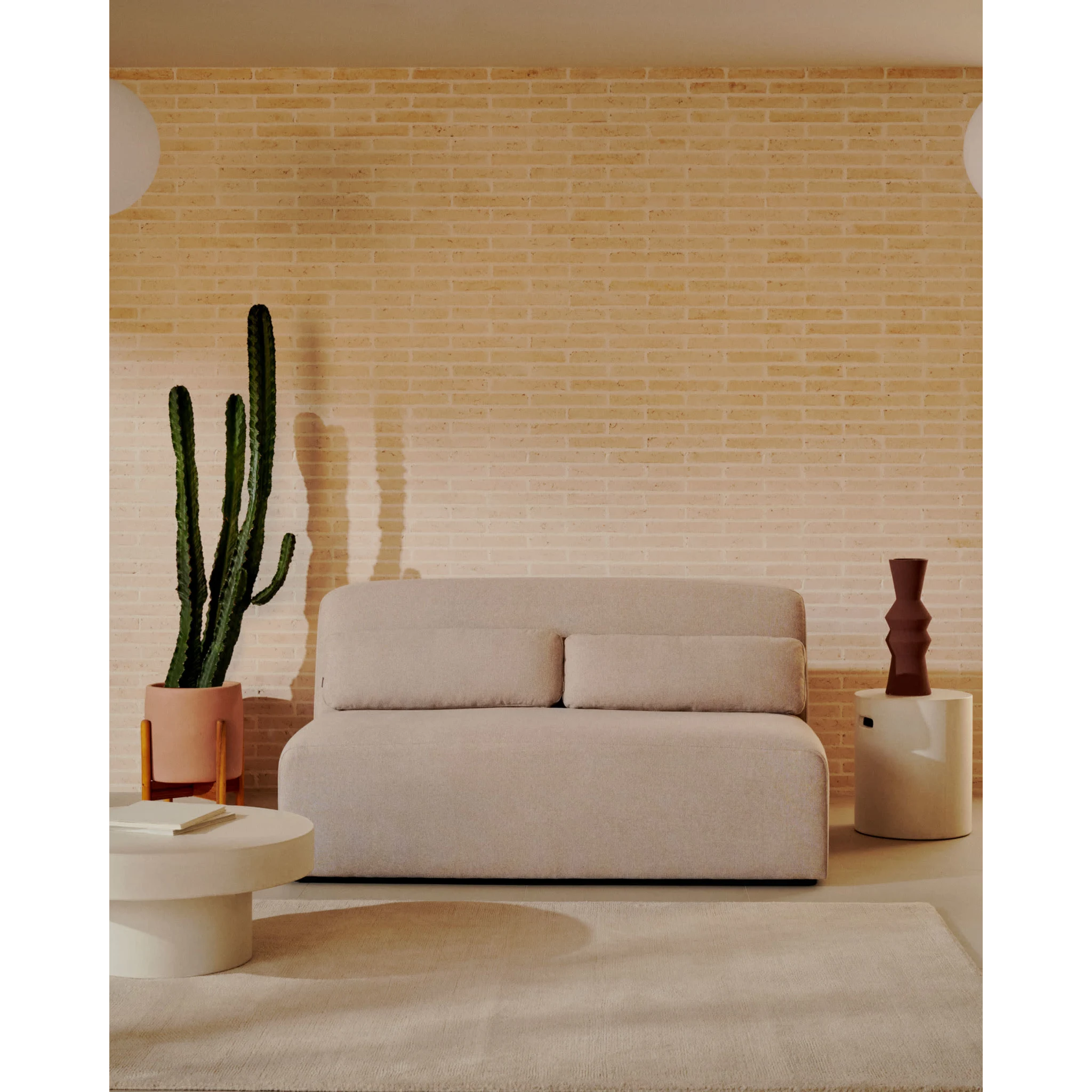 Kave Home Neom Modular 2-Seat Sofa, 158cm, Beige