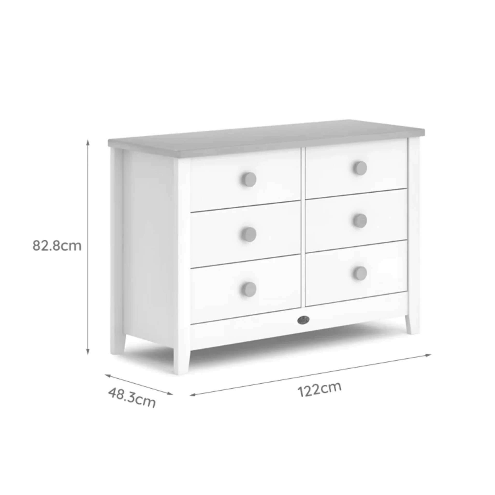 Boori Universal Kids 6 Drawer Chest V23, Pebble