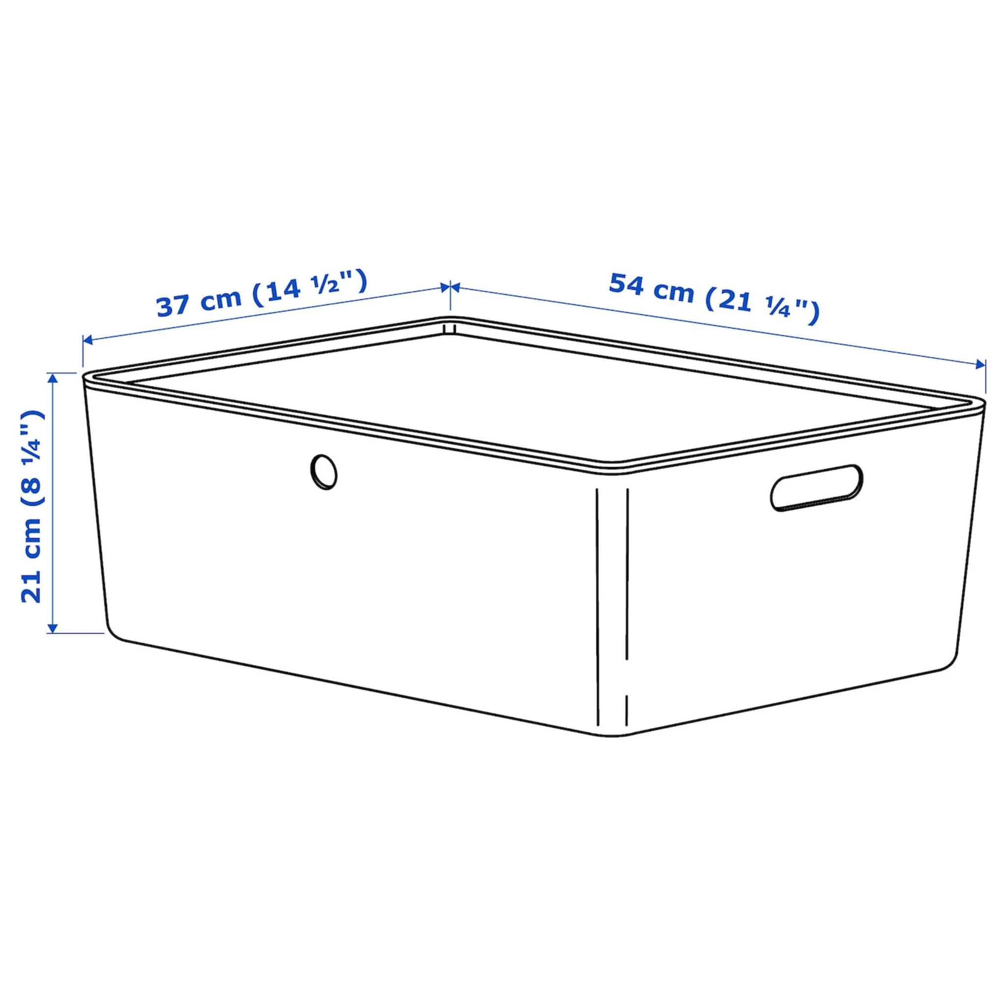IKEA KUGGIS Box with lid 37x54x21cm White