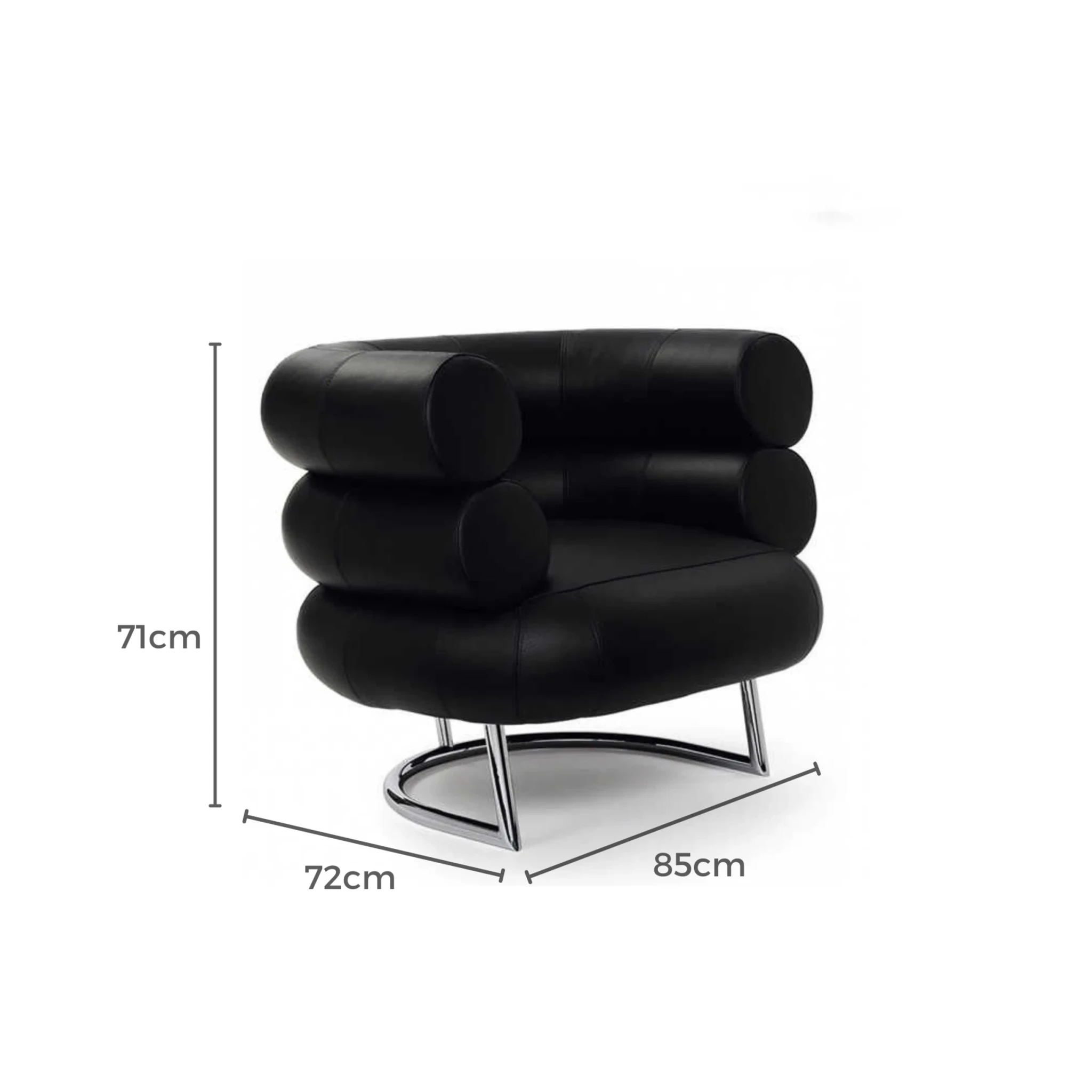 MODE Eileen Gray Bibendum Chair Replica, Black