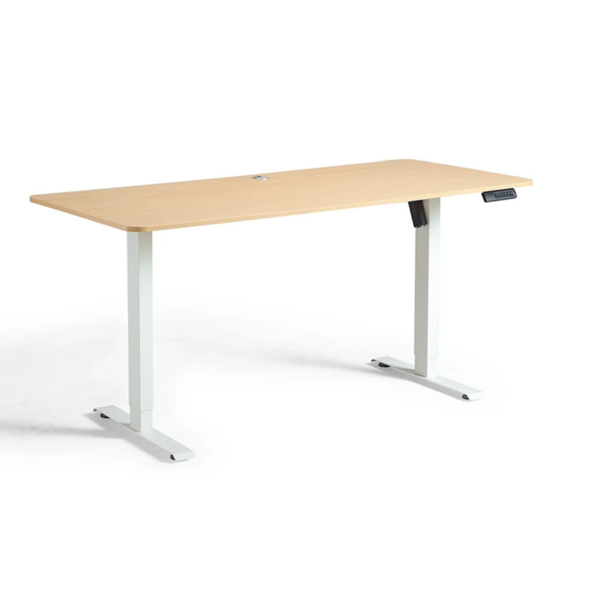 Linspire Ascend 2PCS Standing Desk Set, 120cm, Natural Wood & White