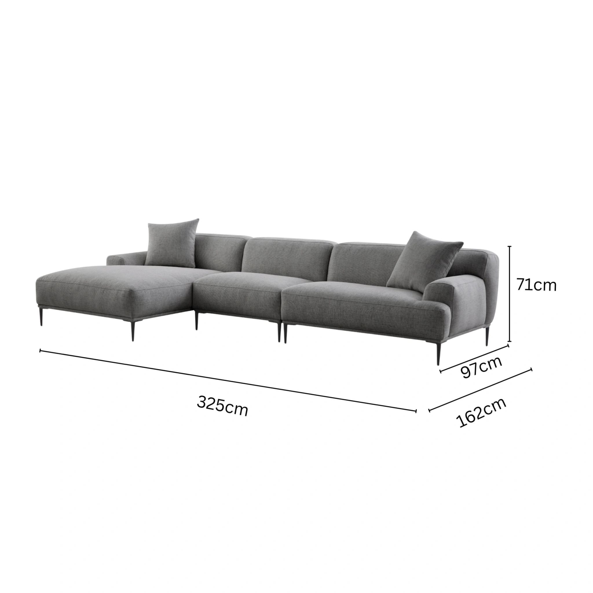 MODE Cielo 4.5-Seater Sofa with Chaise, Oatmeal