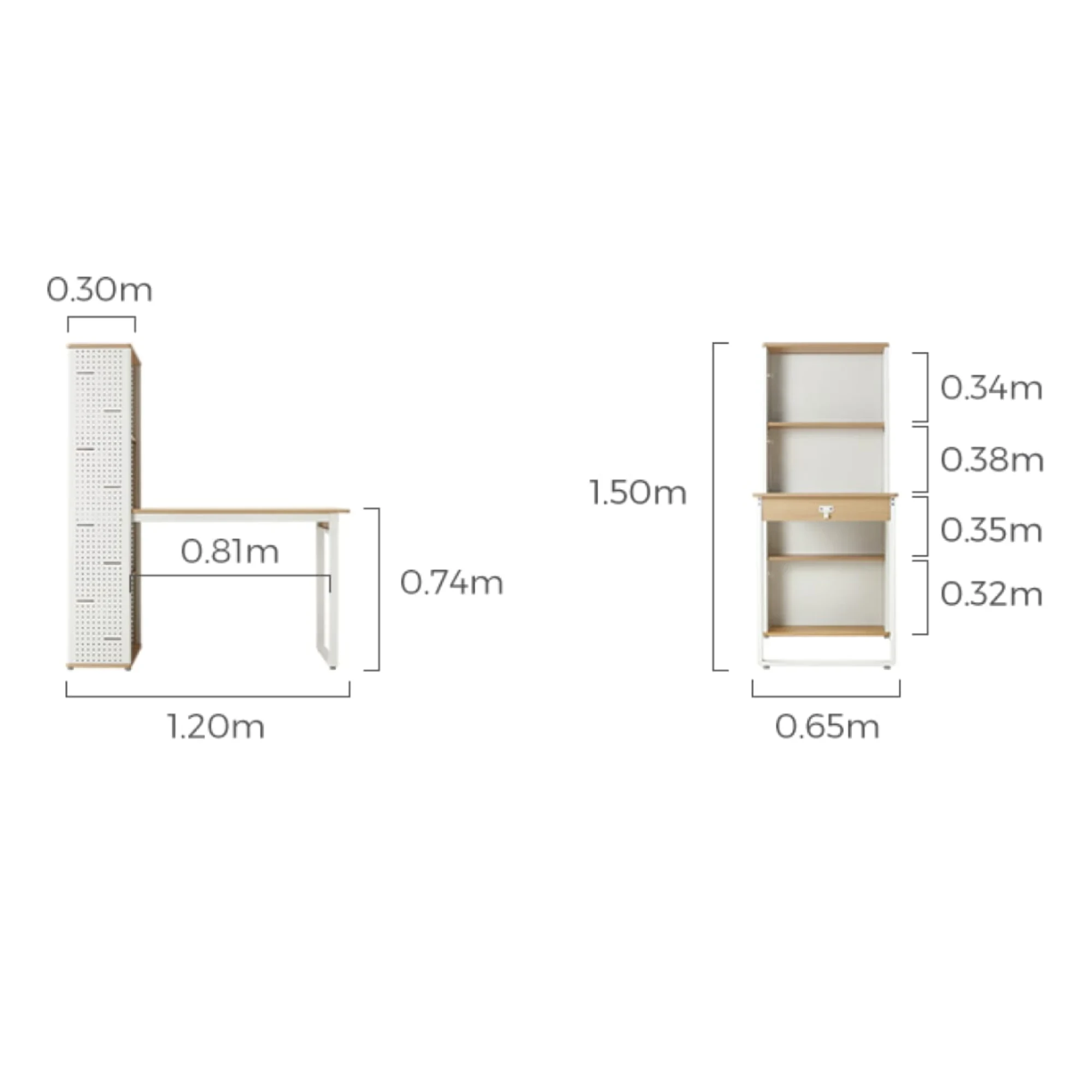 Linspire Ascend 2PCS Office Desk Set