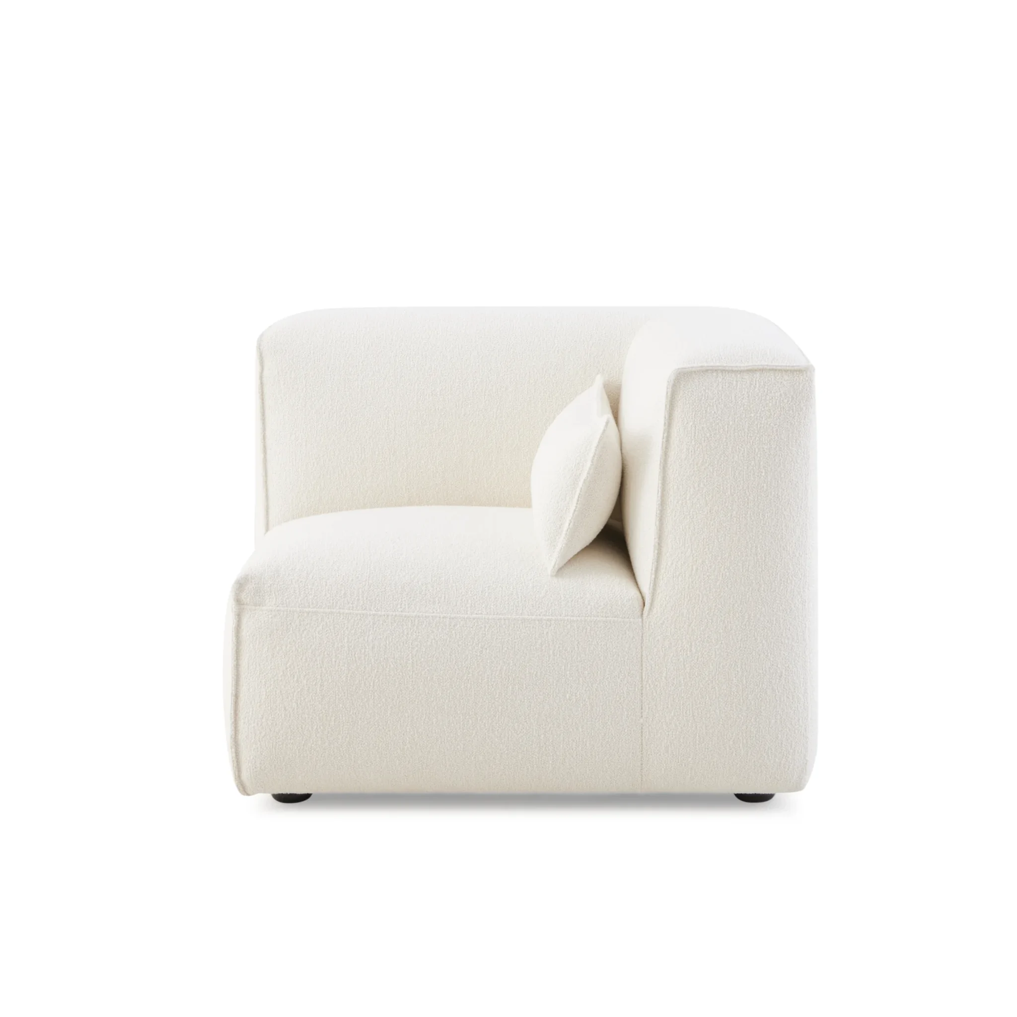 MODE Bravo Corner Sofa Module, Boucle, Creamy White