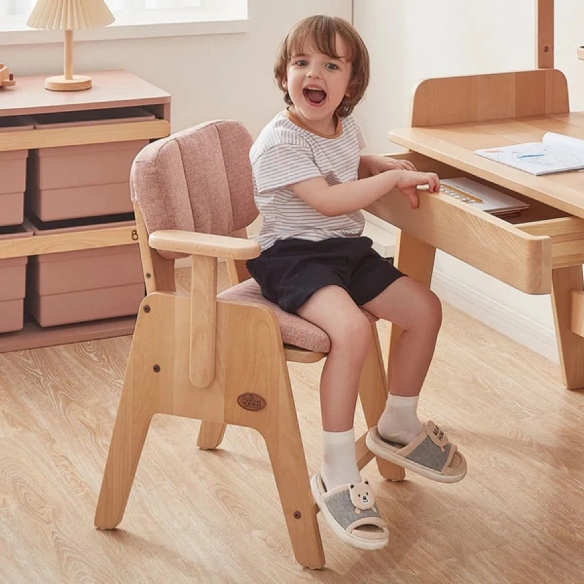 Boori Euler Kids Study Chair with Cushion Set, Cherry