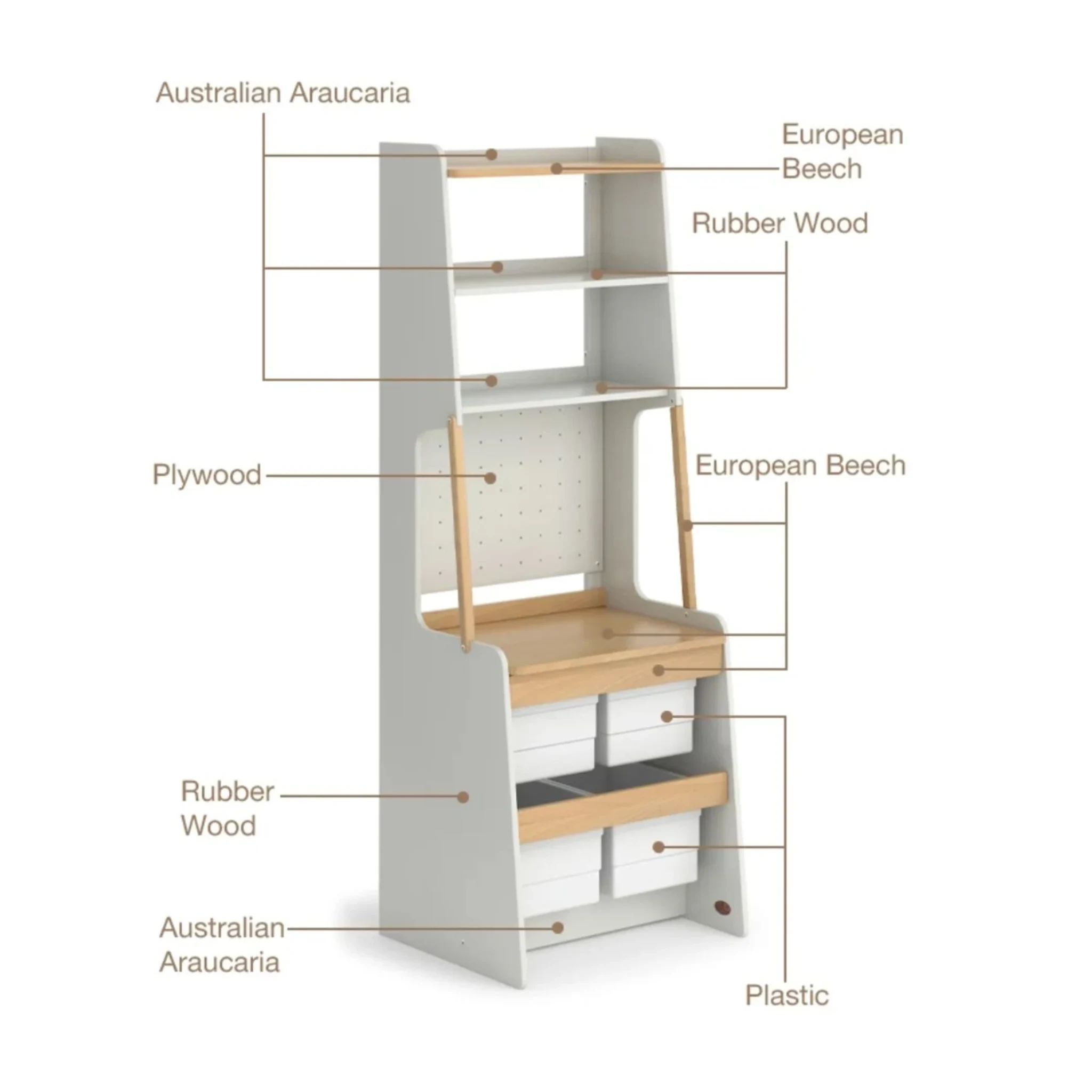 Boori Euler Kids Storage Bookcase