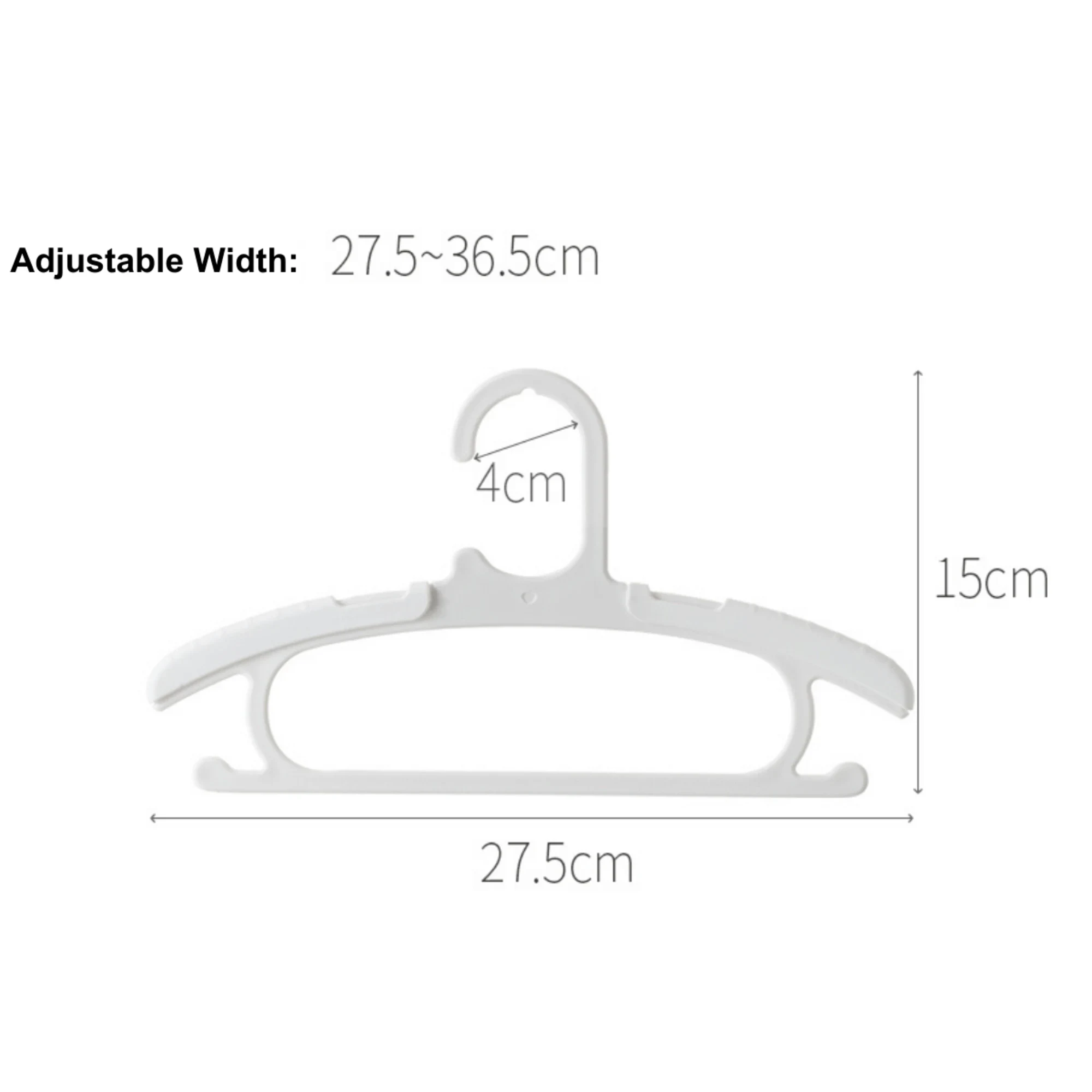 Zenlife Brook Kids Clothes Hanger, 10pcs, White