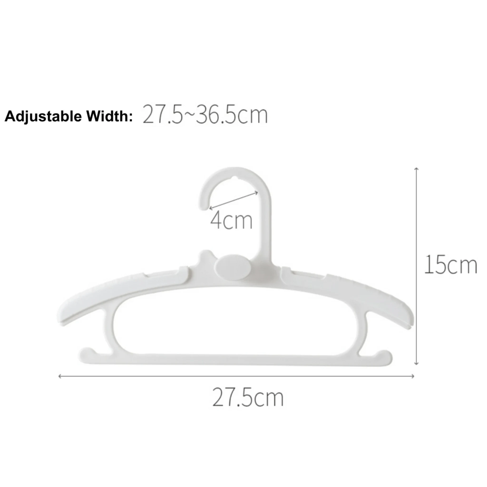 Zenlife Brook Stackable Kids Clothes Hanger, 10pcs, White