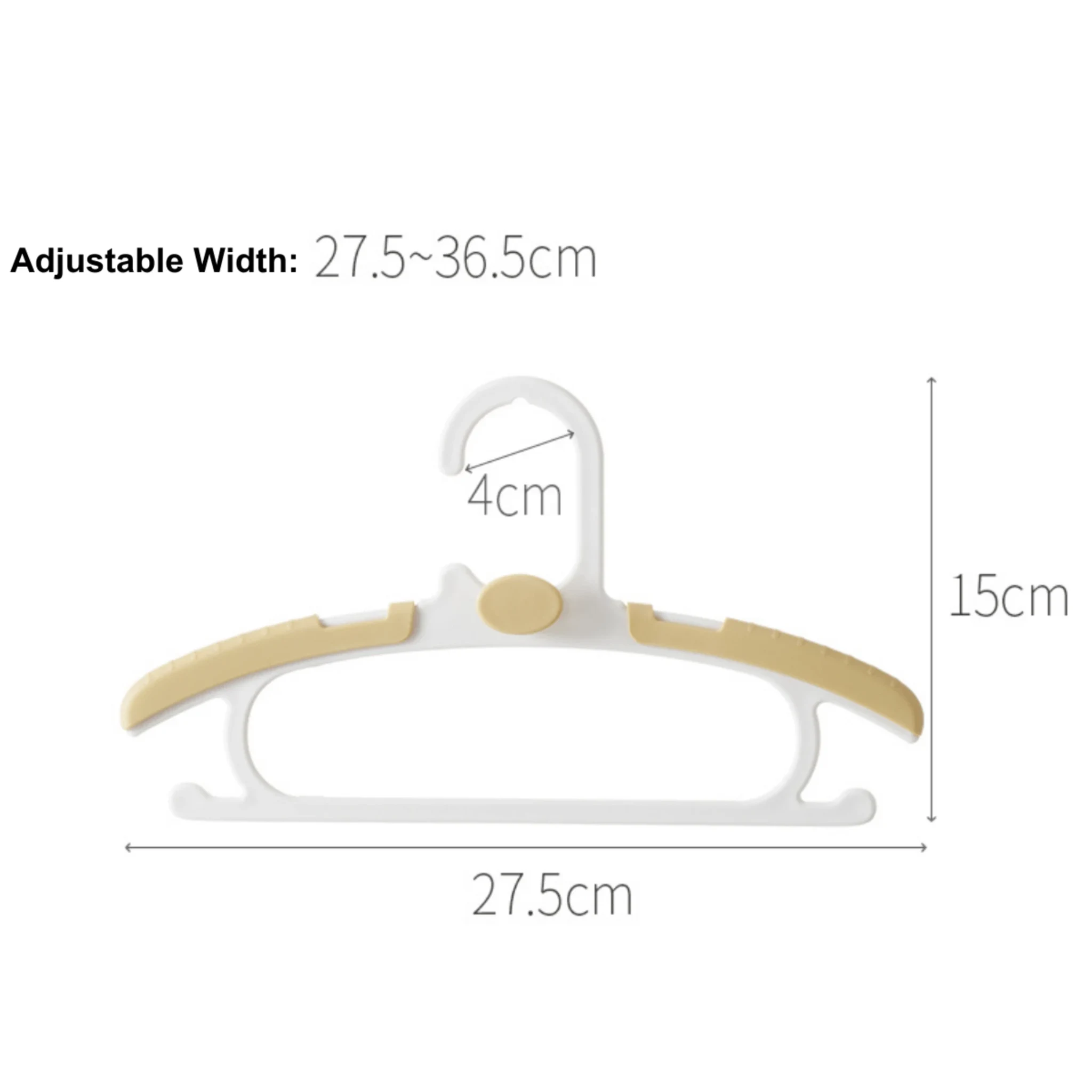 Zenlife Brook Stackable Kids Clothes Hanger, 10pcs, Yellow