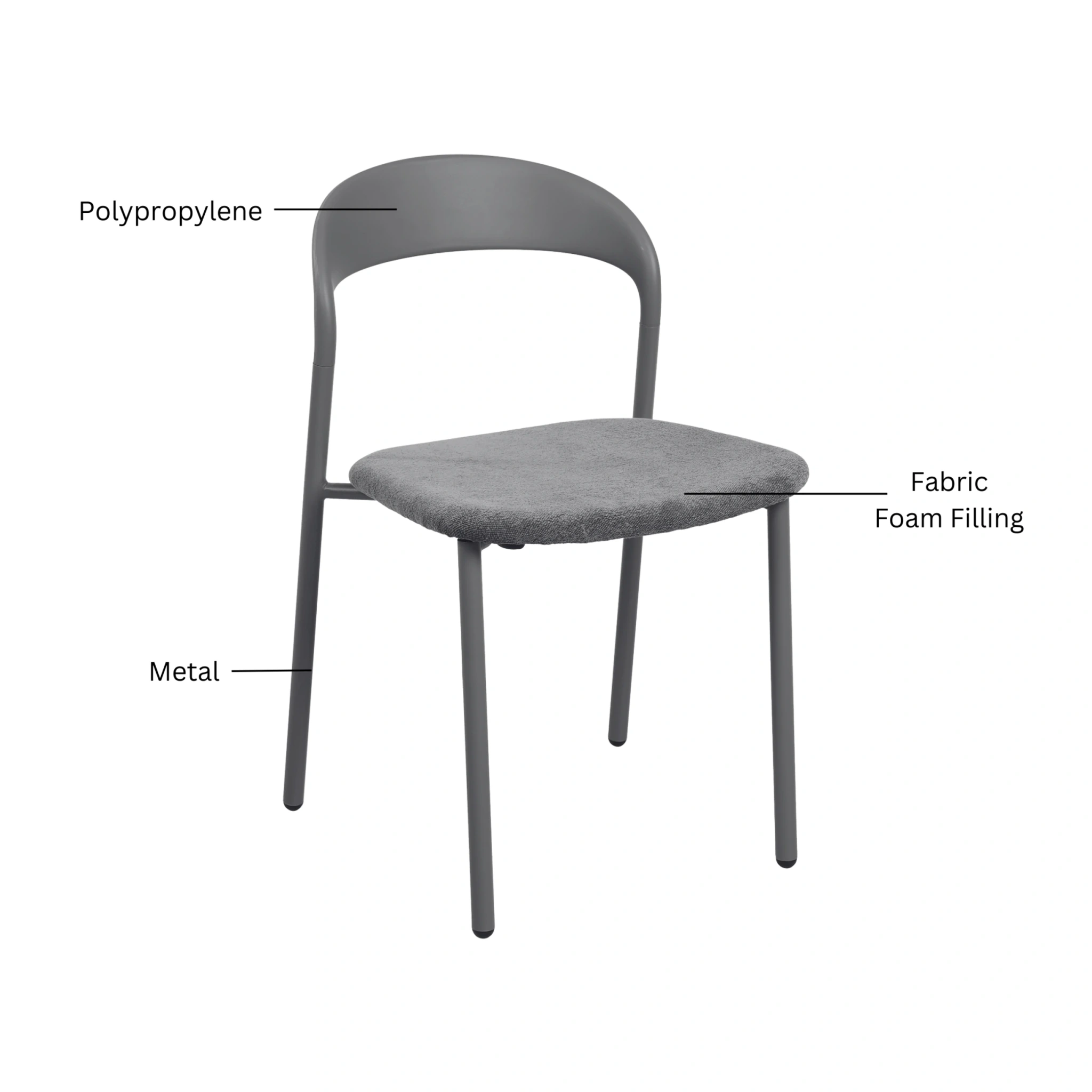 MODE Elara Dining Chairs, Black & Brown, Set of 2