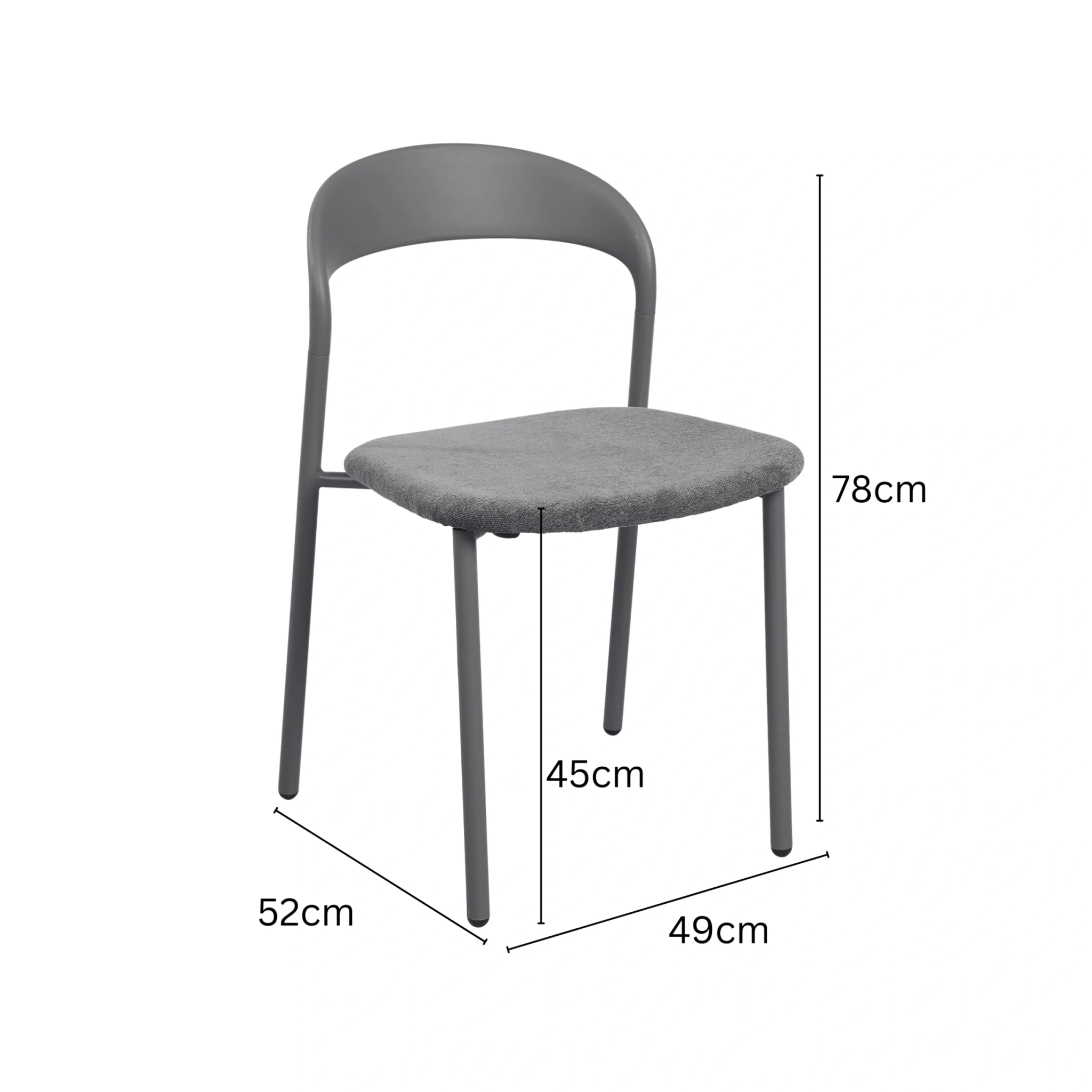 MODE Elara Dining Chairs, Black & Brown, Set of 2