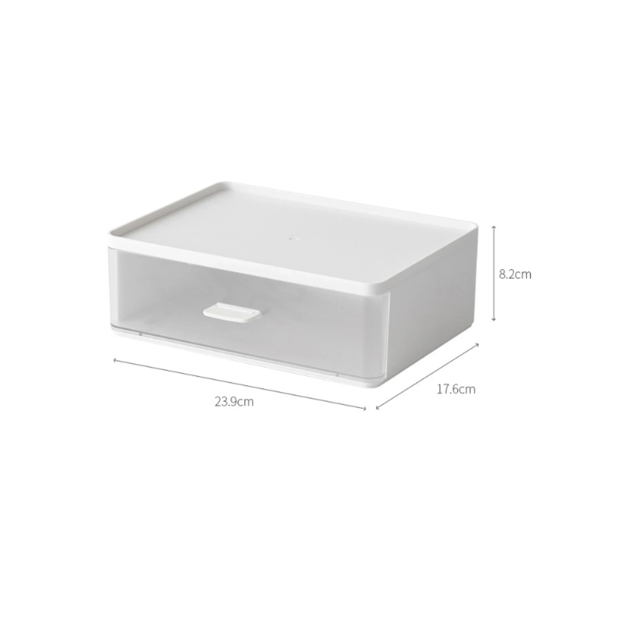 ZenLife Elm Desktop Modular Drawer, White, 23.9x17.6x8.2cm