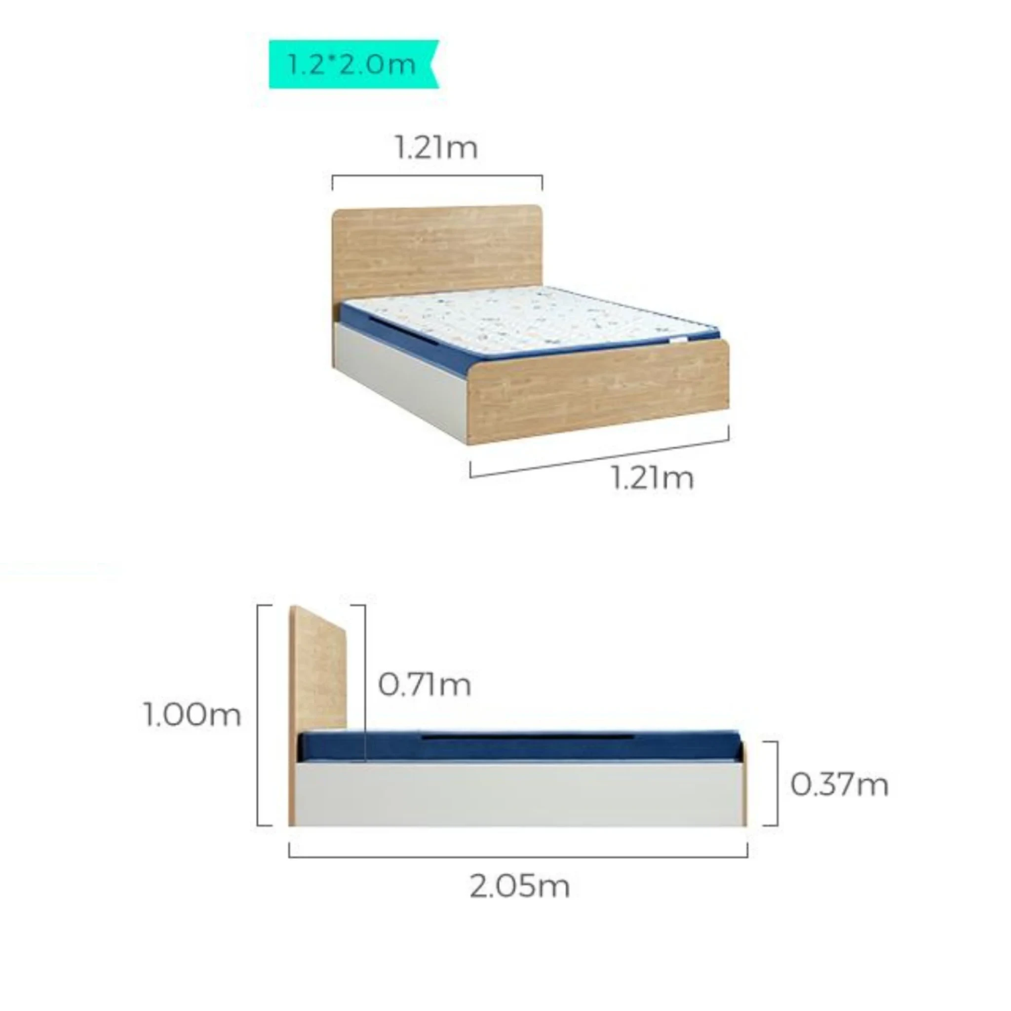 Linspire Juniper Global Double Bed Frame with Underbed Storage
