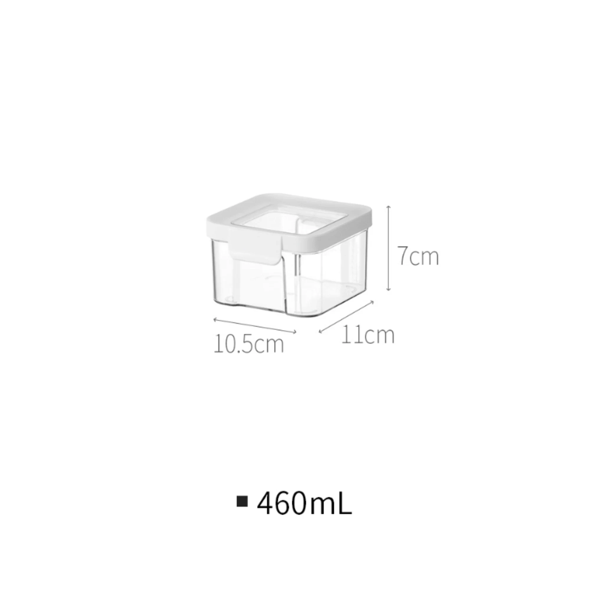 ZenLife Glen Square Airtight Container, 460ml, 10.5x11x7cm