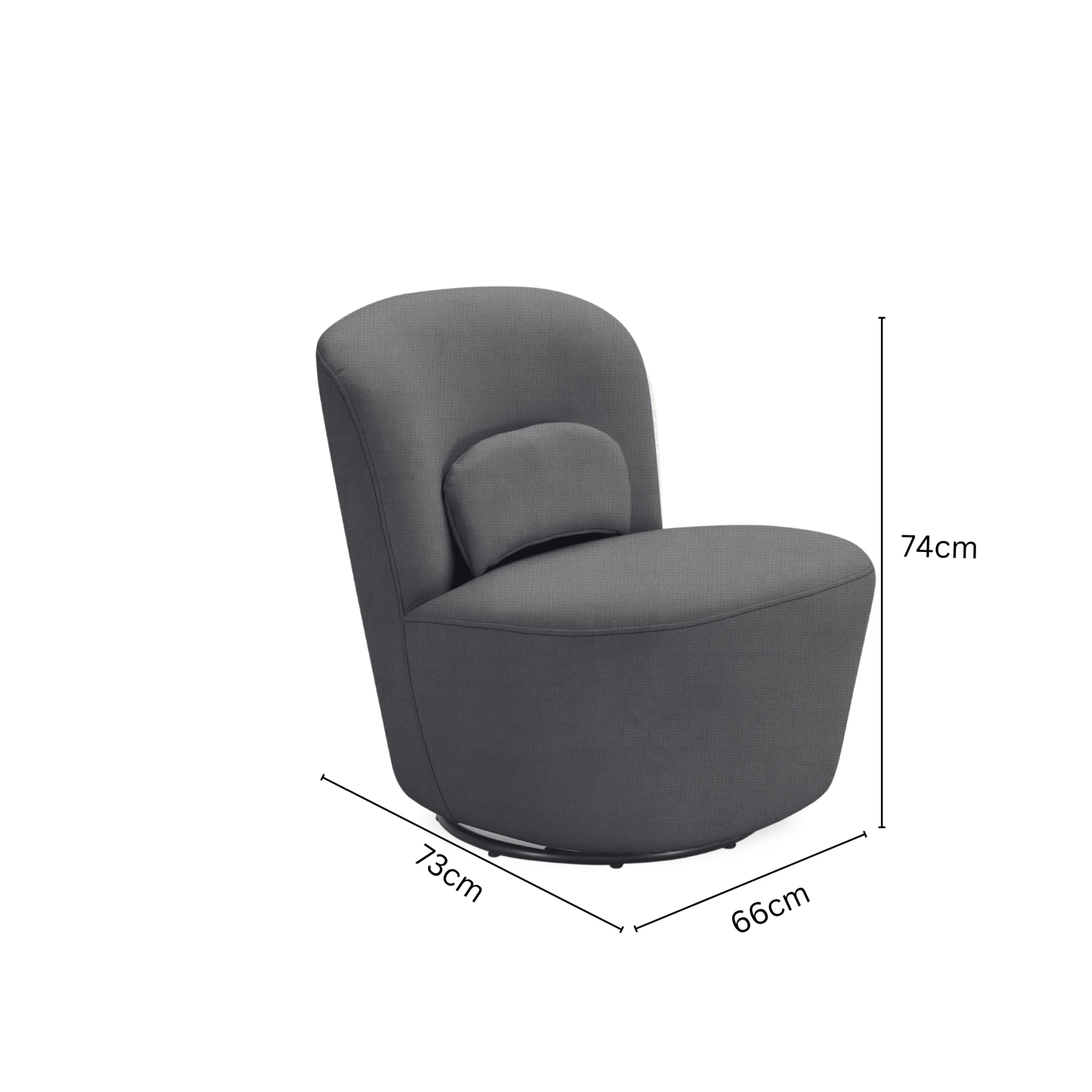 MODE Domi Chenille Swivel Chair, Olive Green