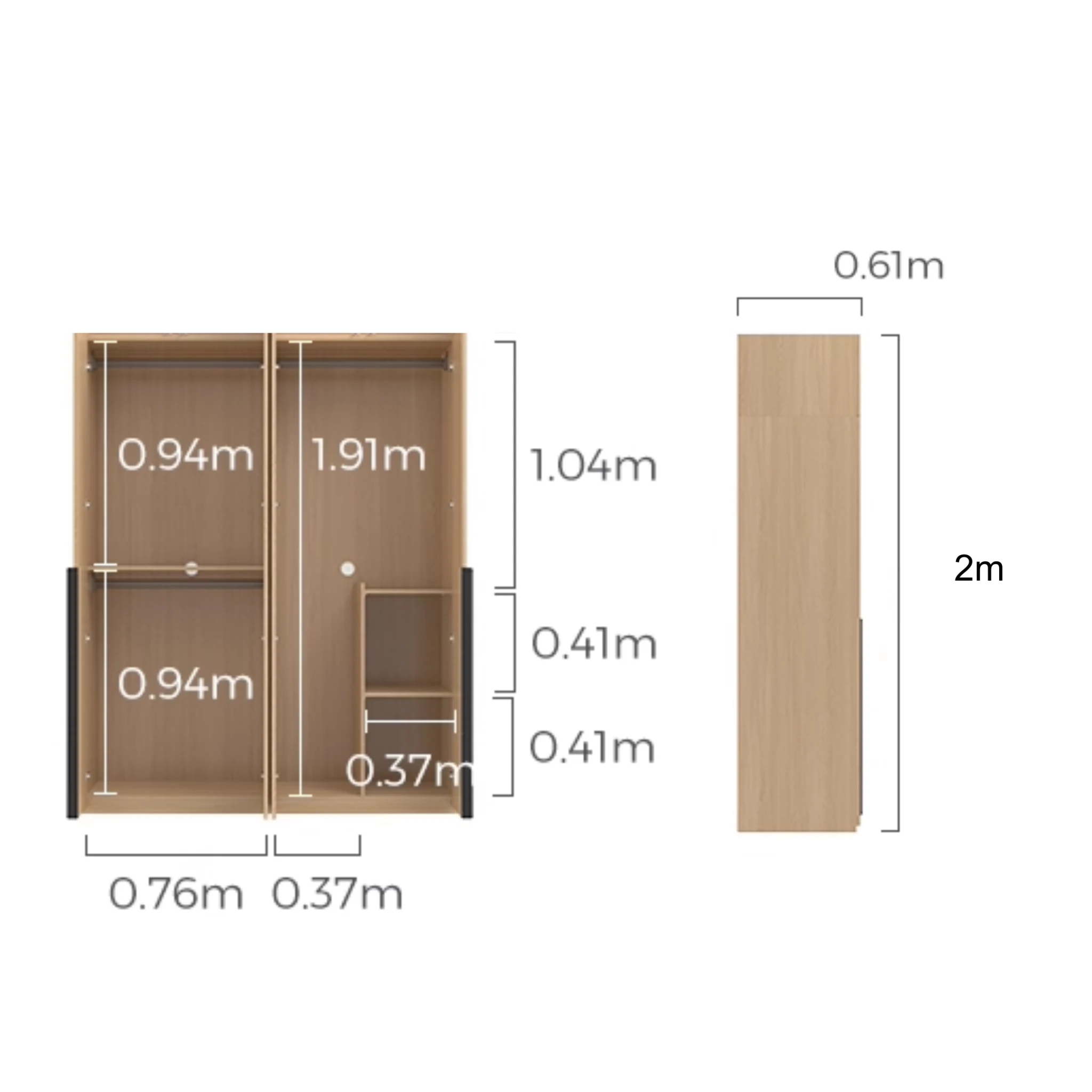 Linspire Cedar 4-Door Wardrobe