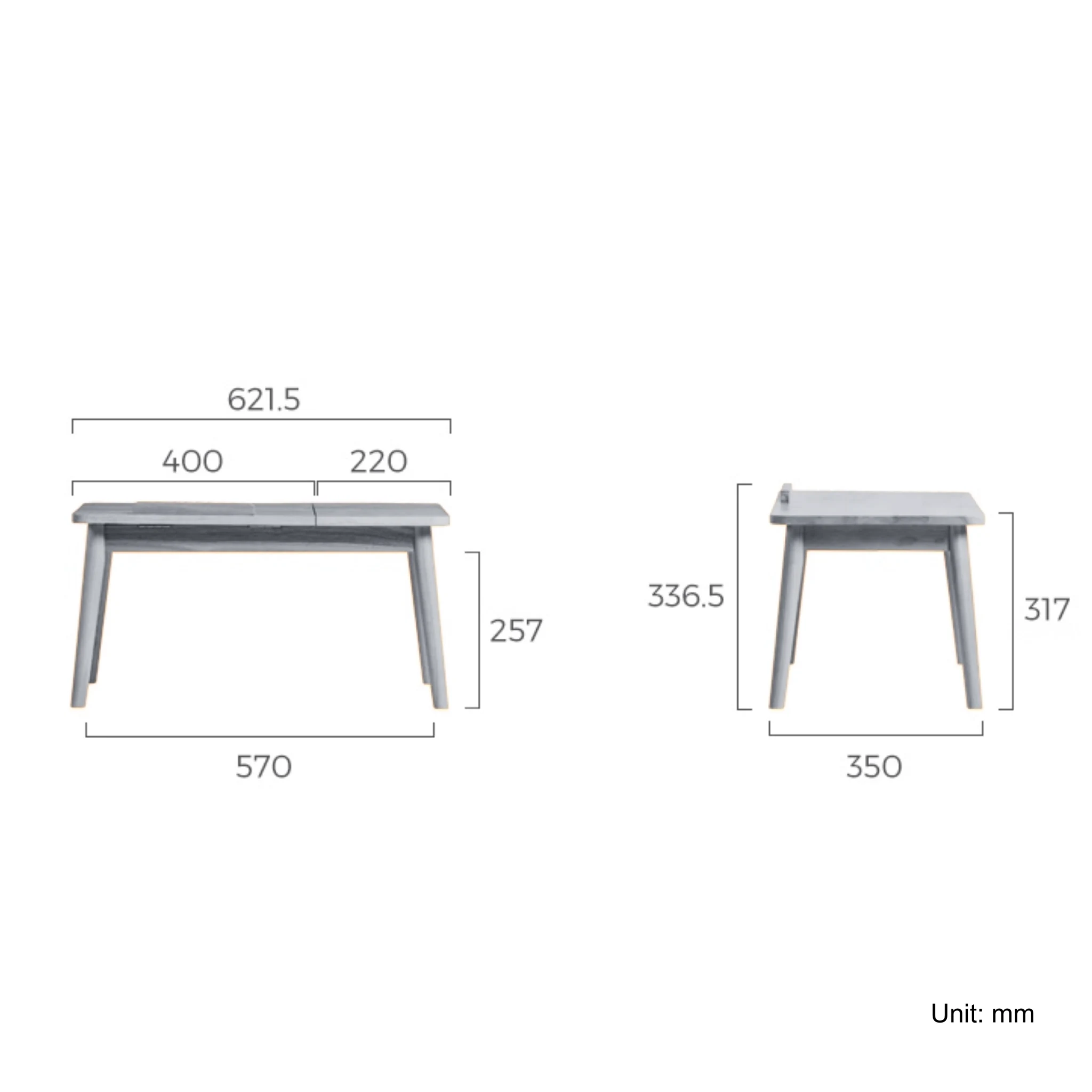 Linspire Edmond Adjustable Laptop Side Table, Natural Wood