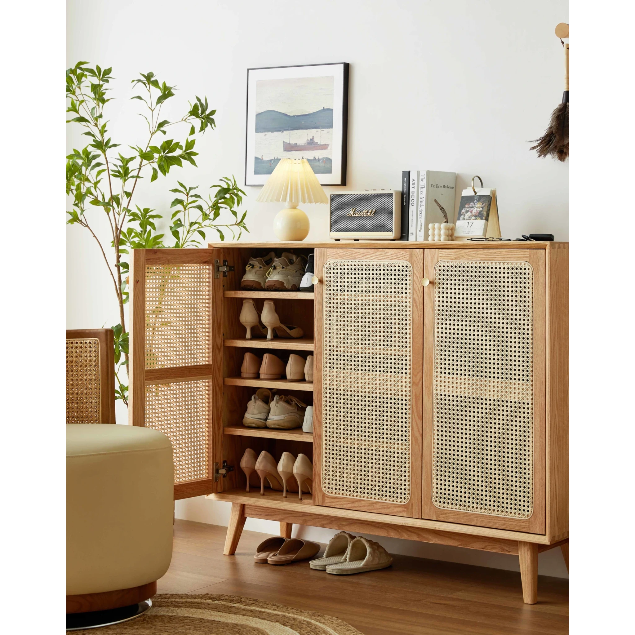 Linspire Naavah Solid Wood Shoe Cabinet