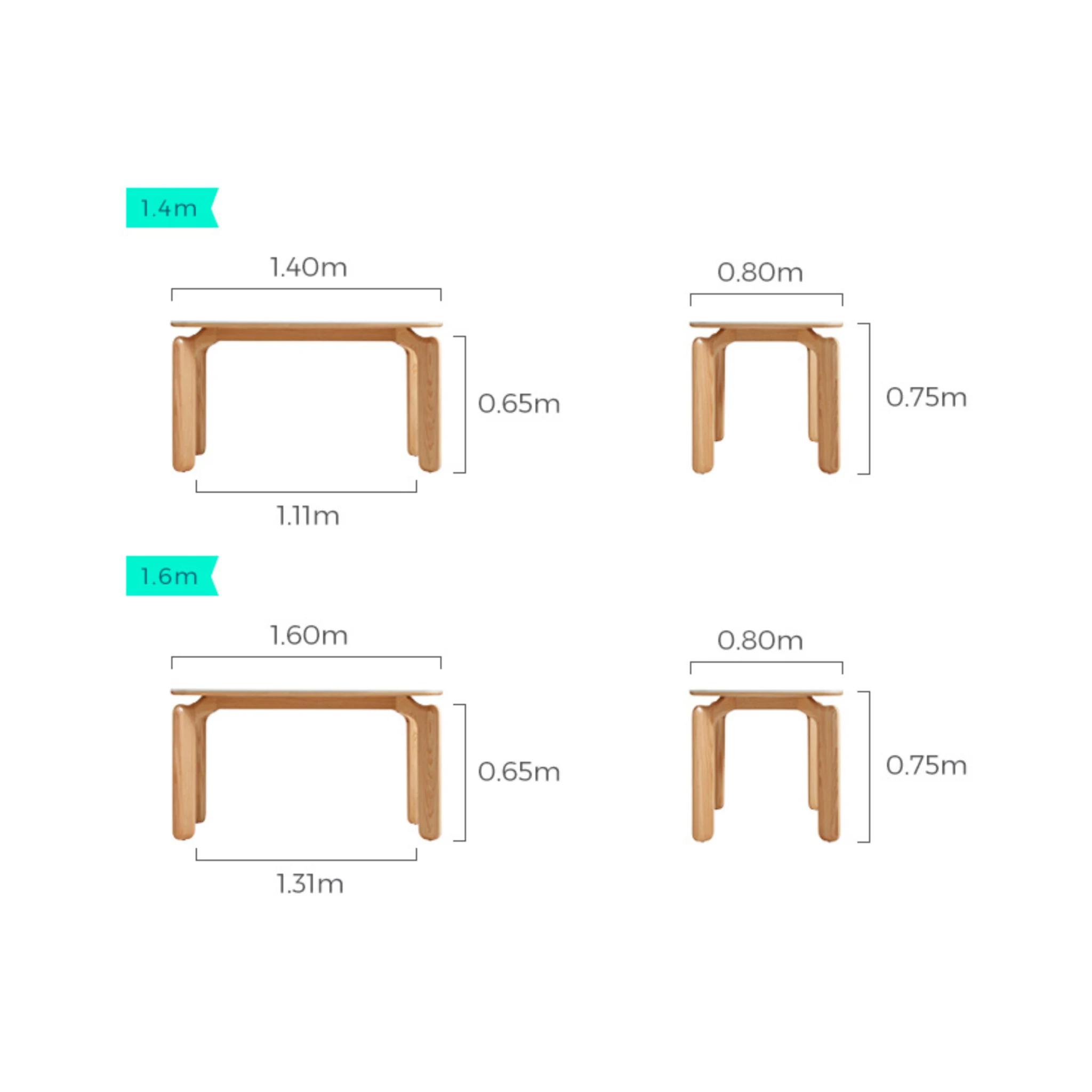Linspire Elmer Dining Table with Sintered Stone Top, W1.6m