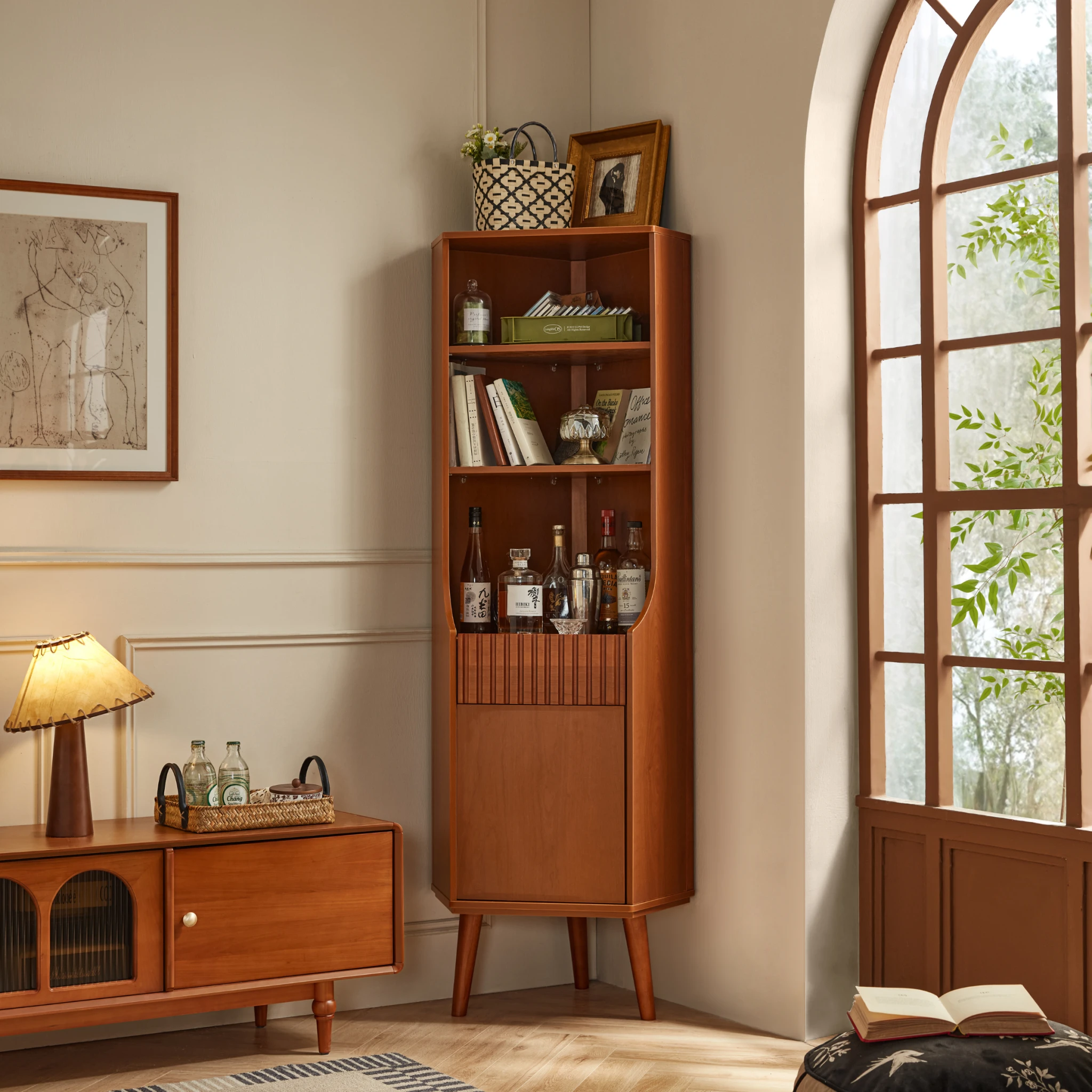 Linspire Gaenor Corner Cabinet