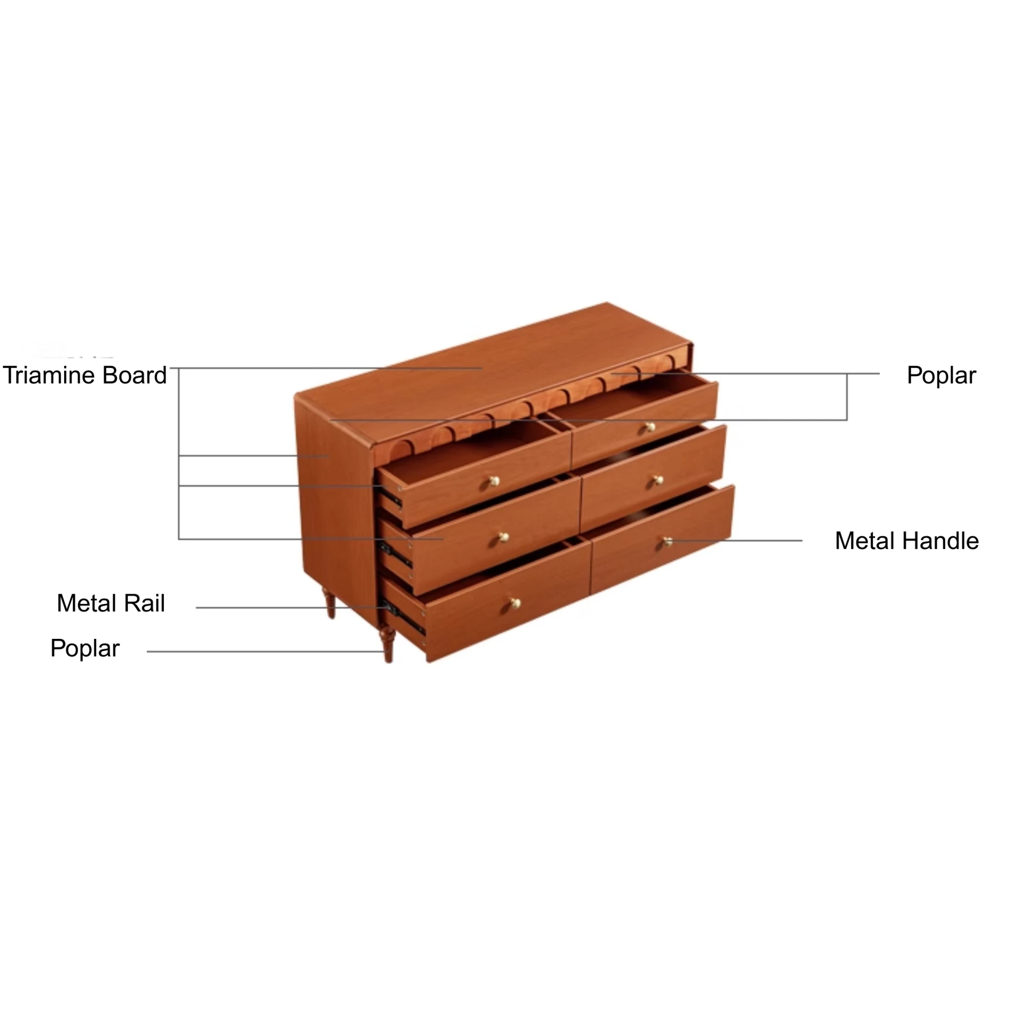 Linspire Gaenor Chest of 6 Drawers