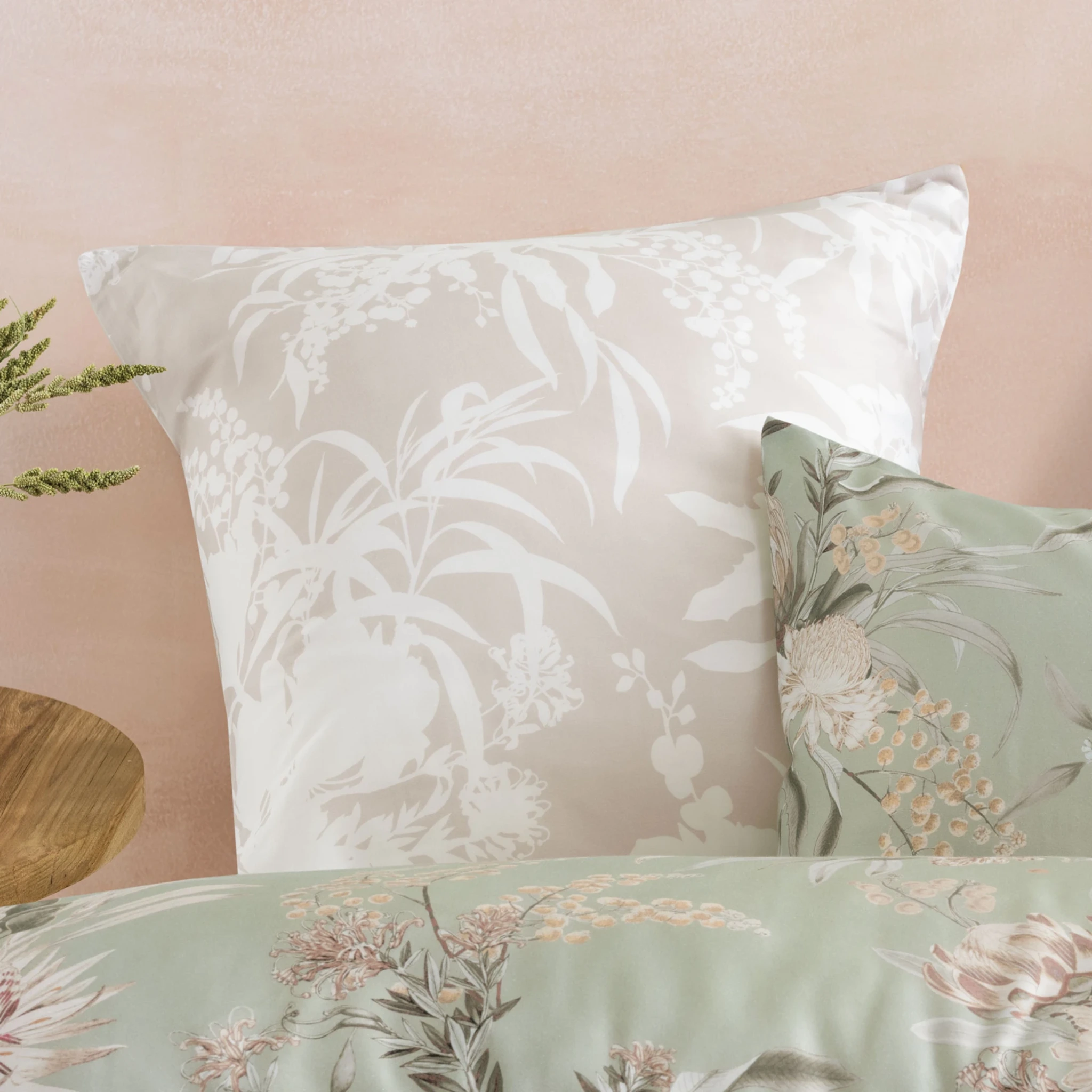 SAVONA Nella European Pillowcase, Sage