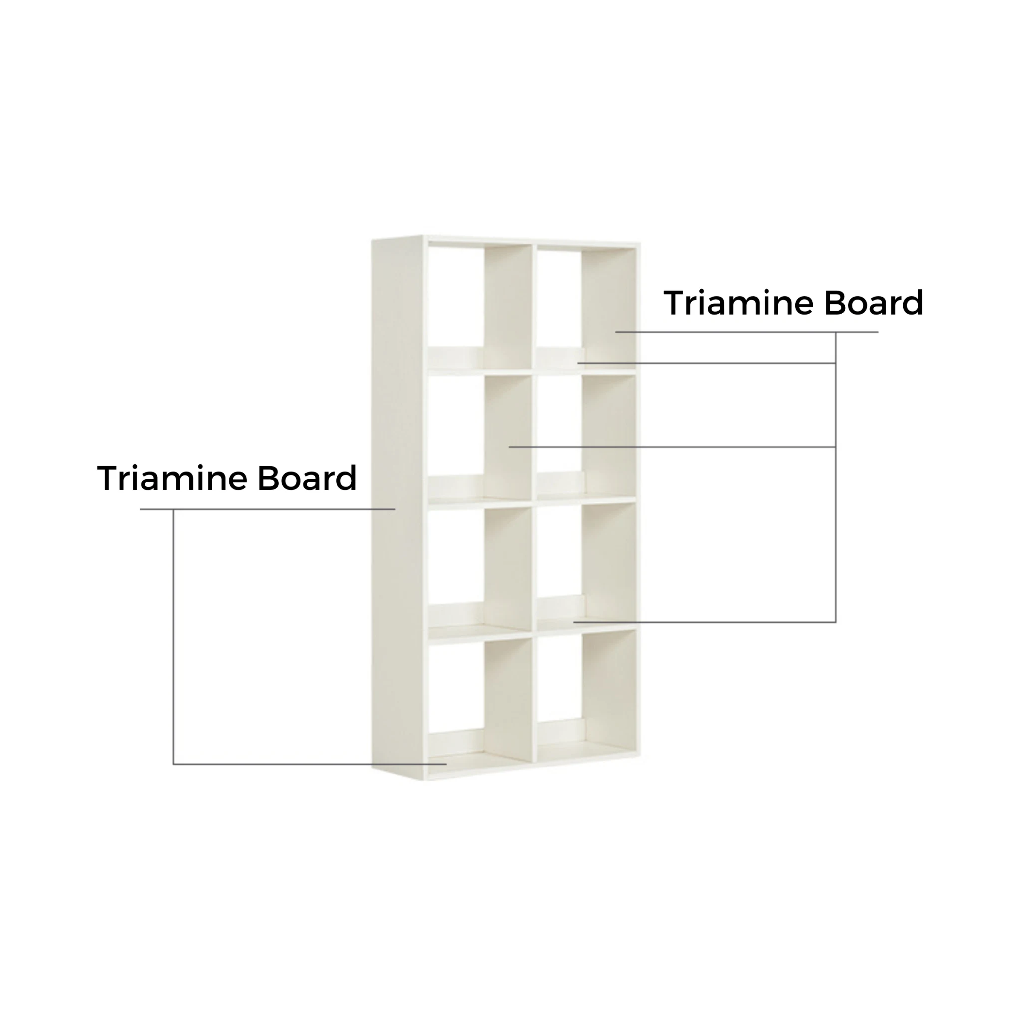 Linspire Geo 8-Cube Storage Unit, White