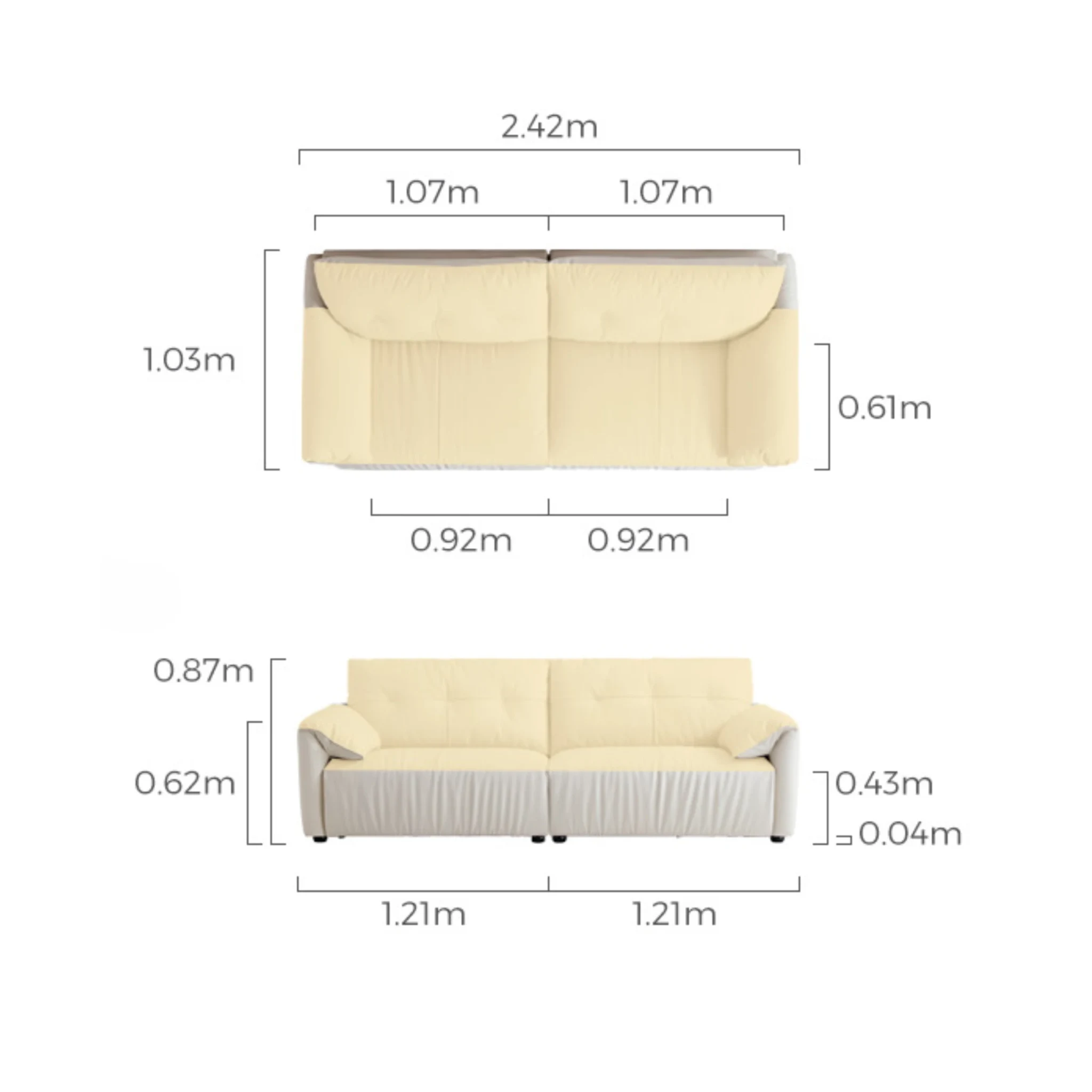 Linspire Halo Leather 3.5-Seater Sofa