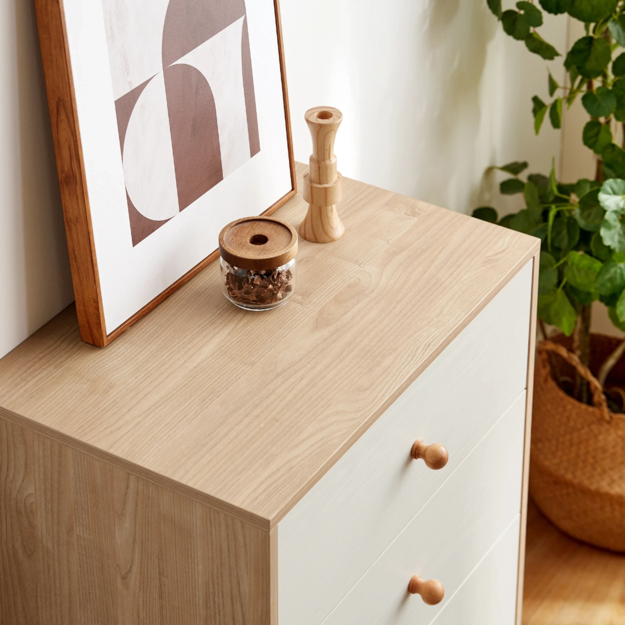 Linspire Fresko Chest of 4 Drawers, White, Narrow